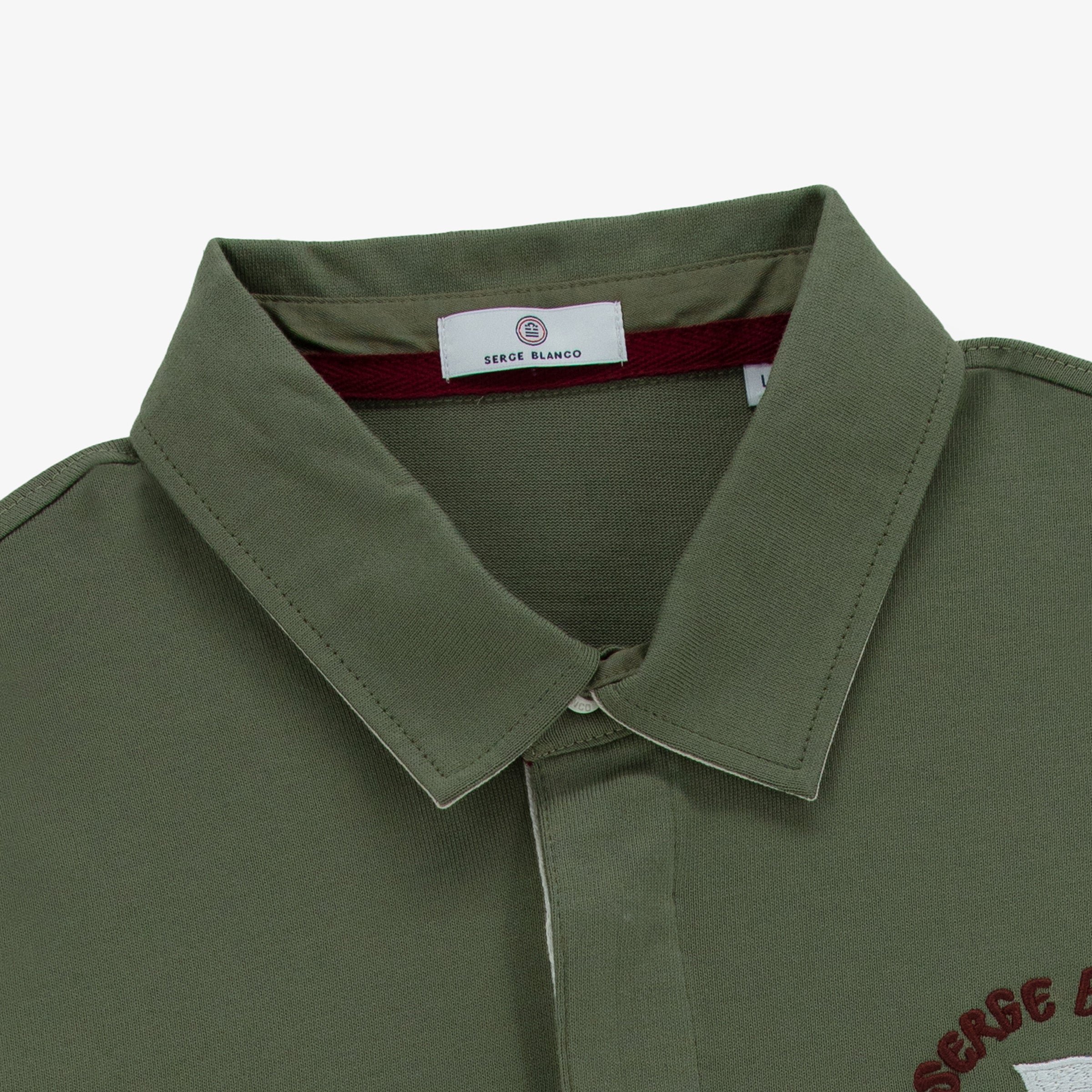 Long-sleeved cotton rugby shirt SERGE BLANCO Green