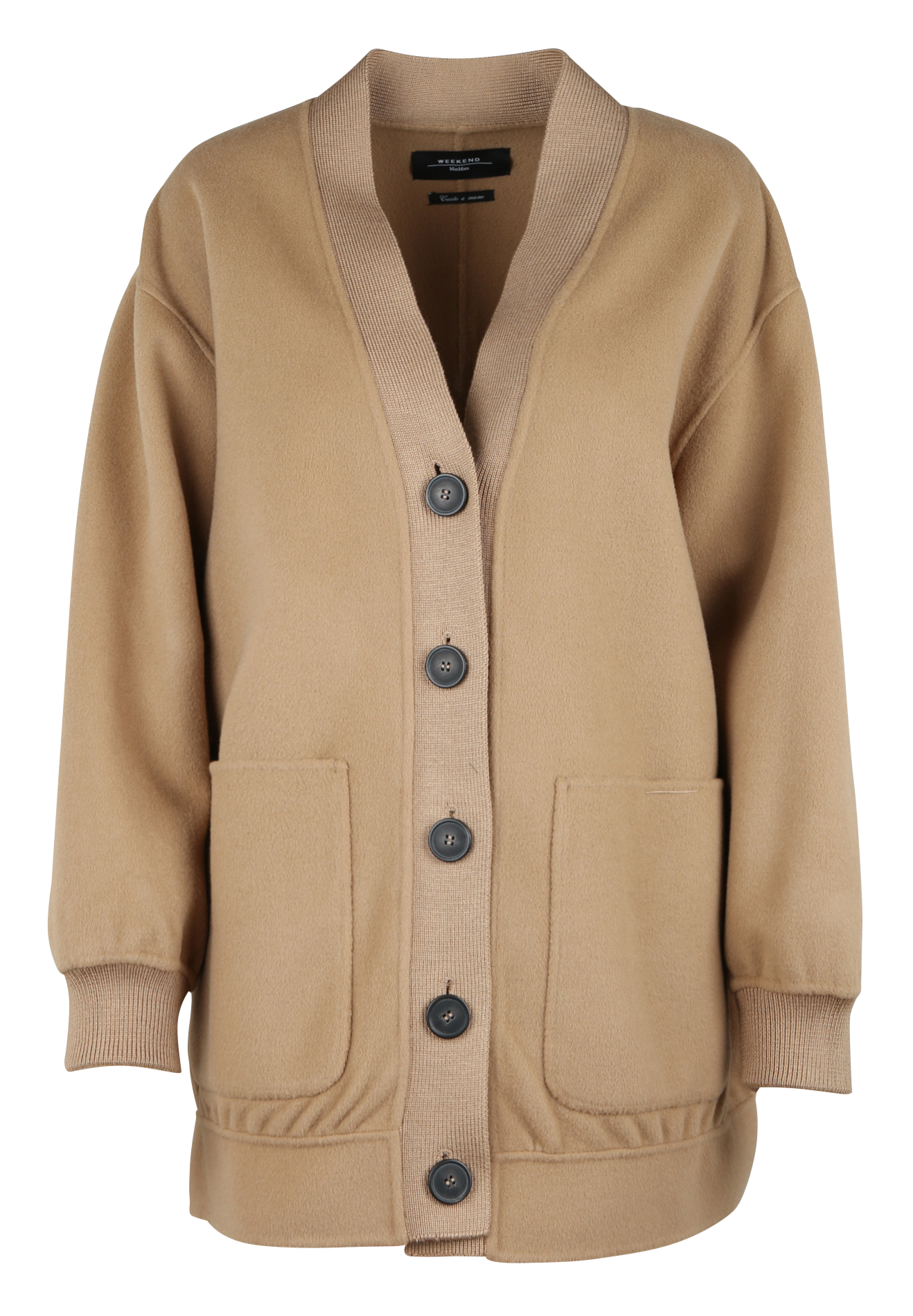Manteau col châle en laine Zelma Chameau Max mara week end Femme
