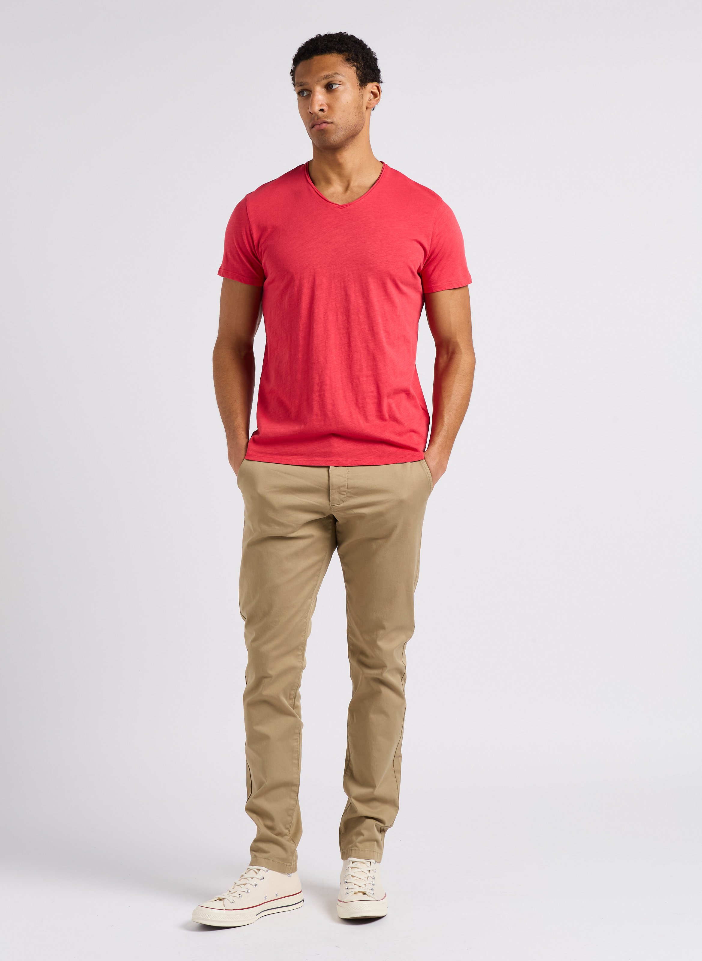 Chino van stretchkatoen IKKS Beige