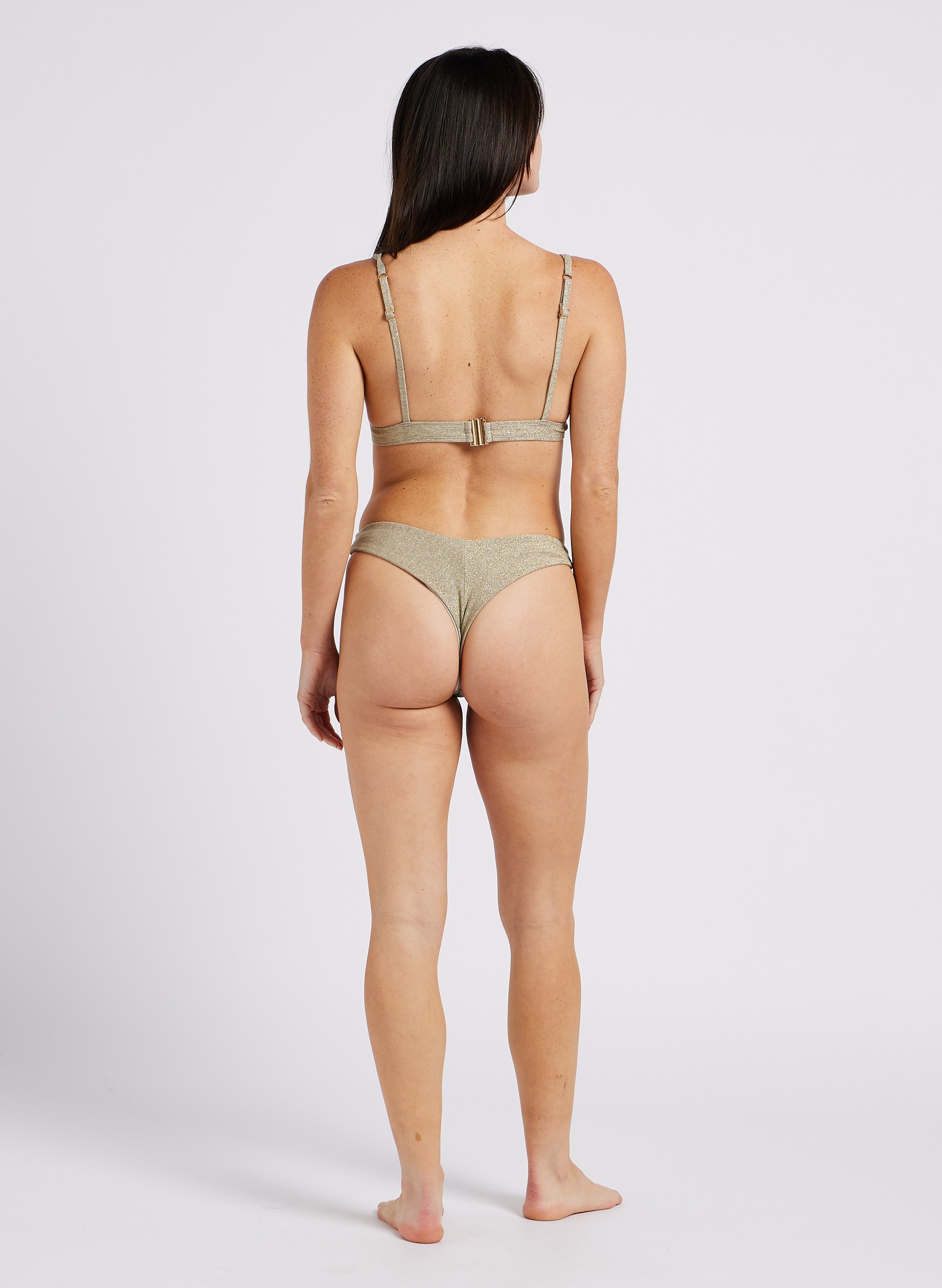 Glittery bikini top CHICHI CASTELNANGO Golden