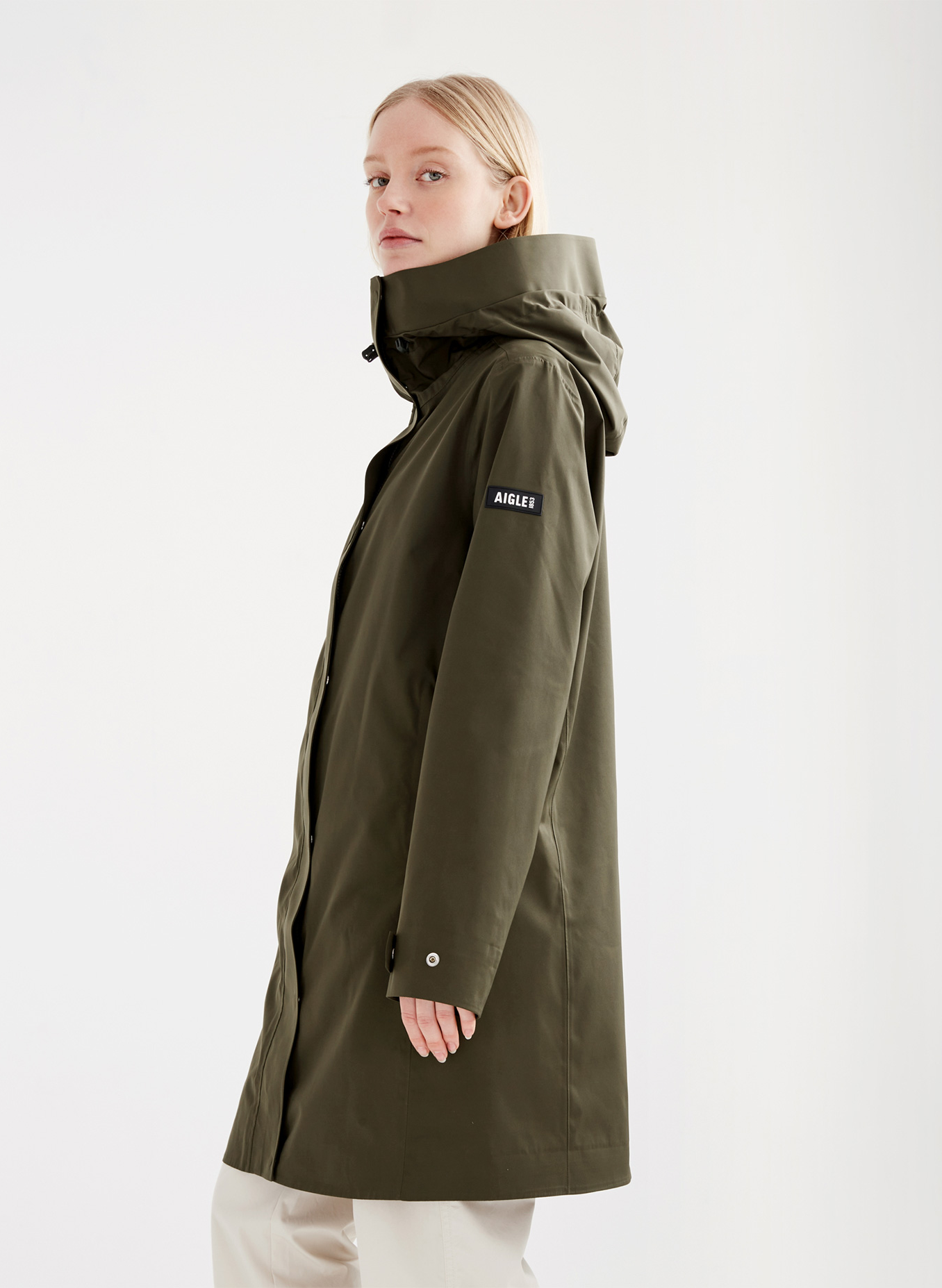 Waterproof high-neck parka AIGLE Green