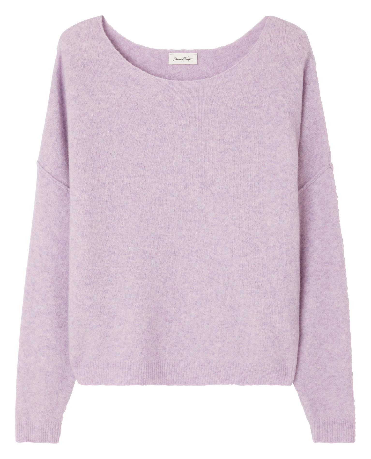 Wollmix-Pullover mit U-Boot-Ausschnitt DAMSVILLE Glycine chine