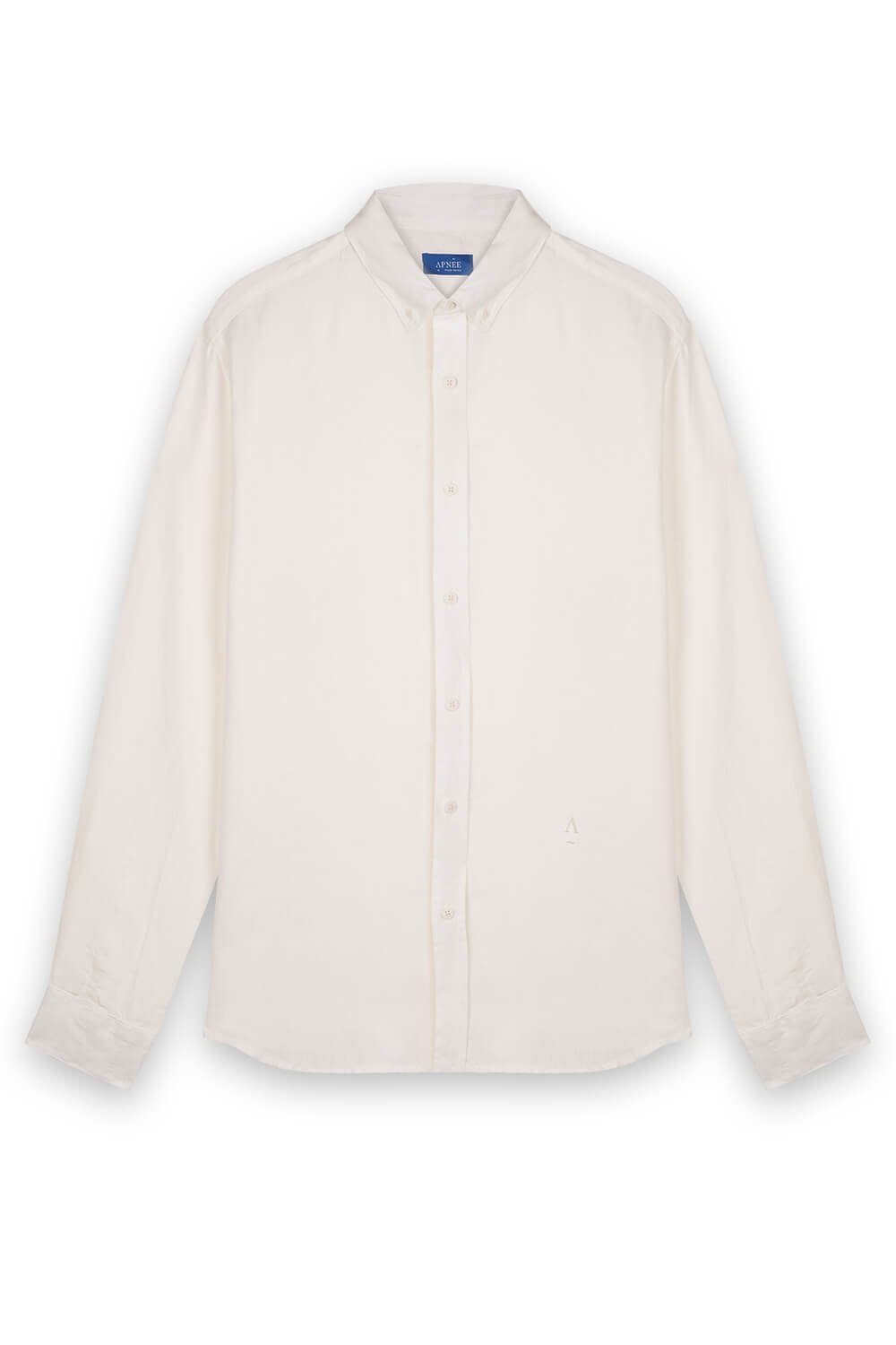 Linen shirt with lapel collar CHEMISE EN LIN COL REVERS BLEU Ecru