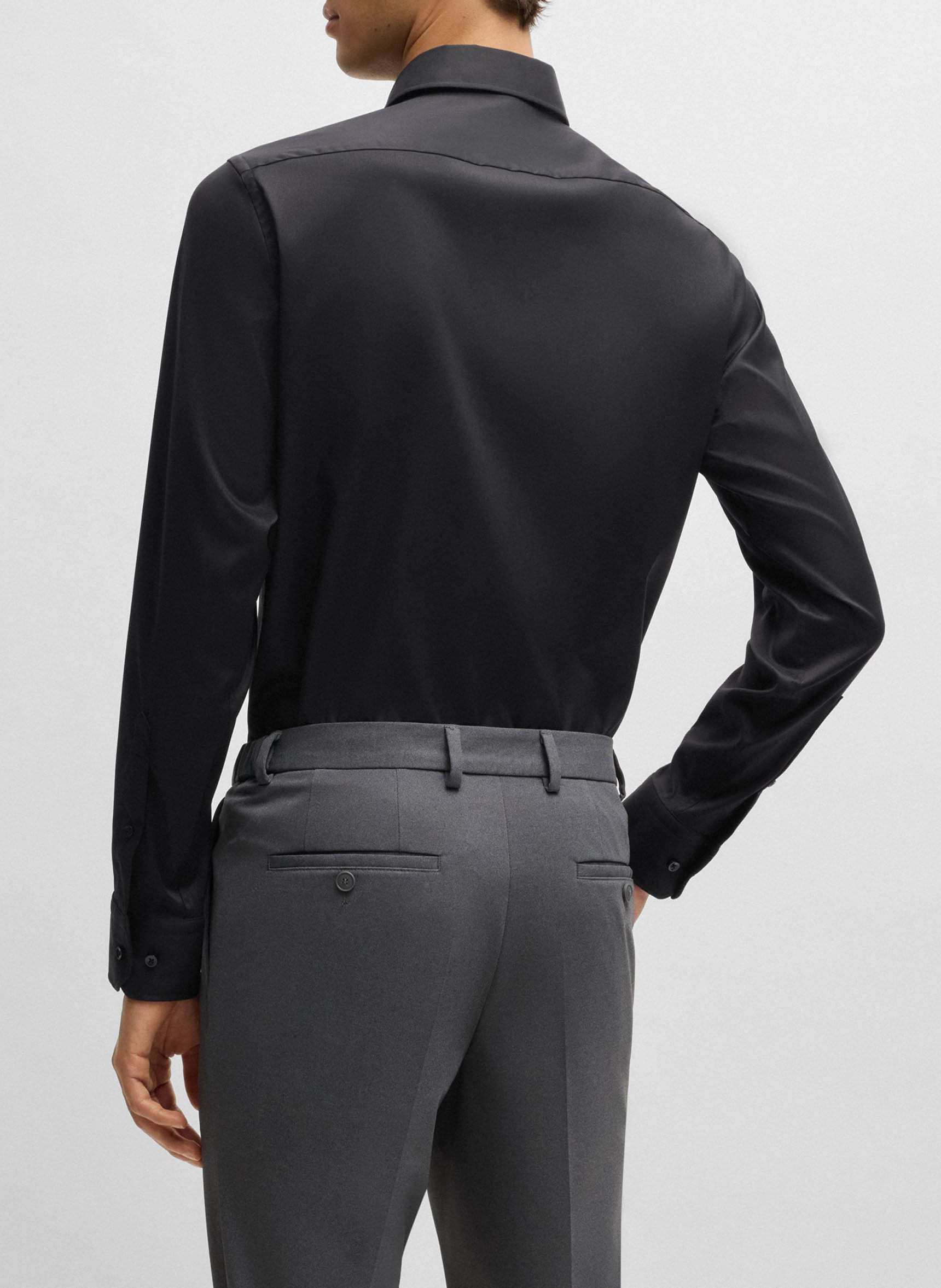 Regular city shirt BOSS Black