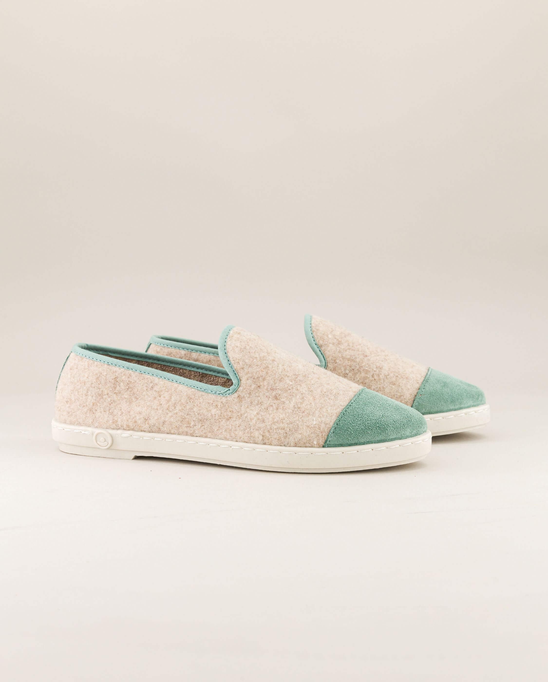 Women's wool slipper, sage beige ANGARDE Beige