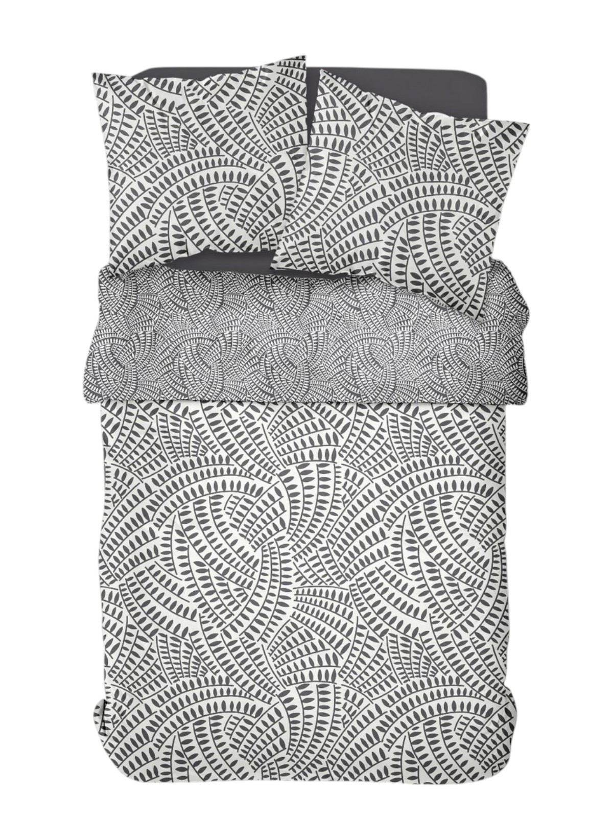 Printed cotton bed set TODAY LINGE DE MAISON White