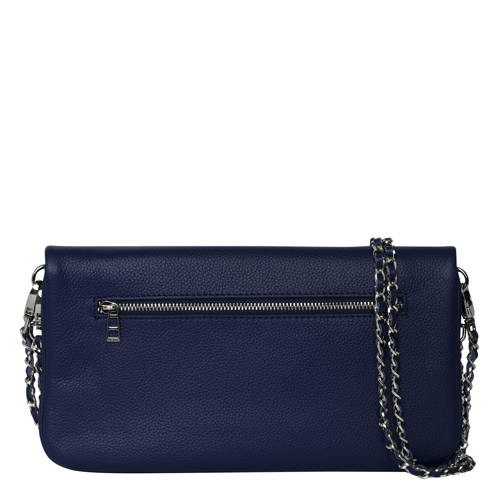 Leder-Clutch mit Metallketten ZADIG&VOLTAIRE Blau