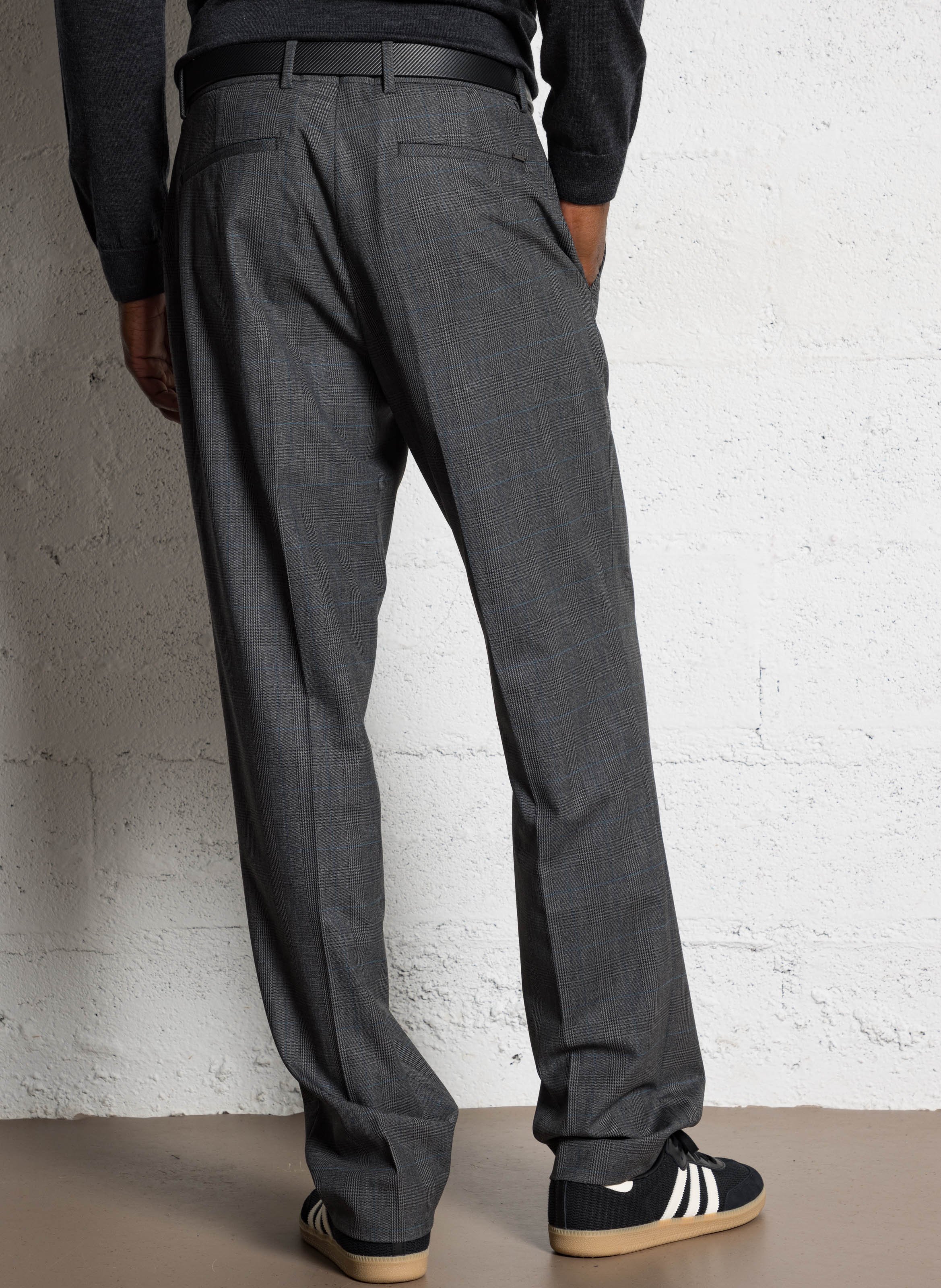 Geruite kostuumbroek IKKS Grijs