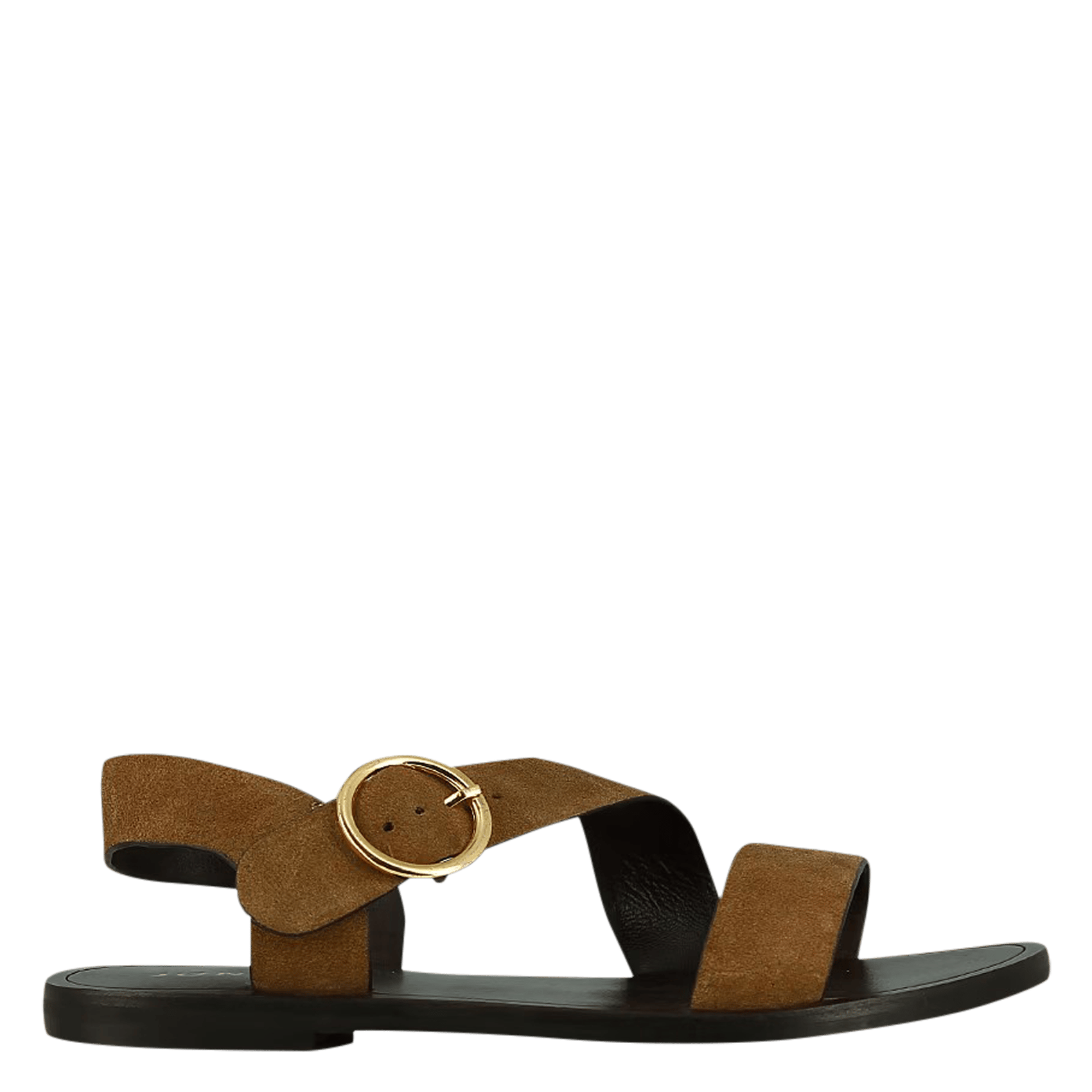 Strappy flat leather sandals JONAK Brown
