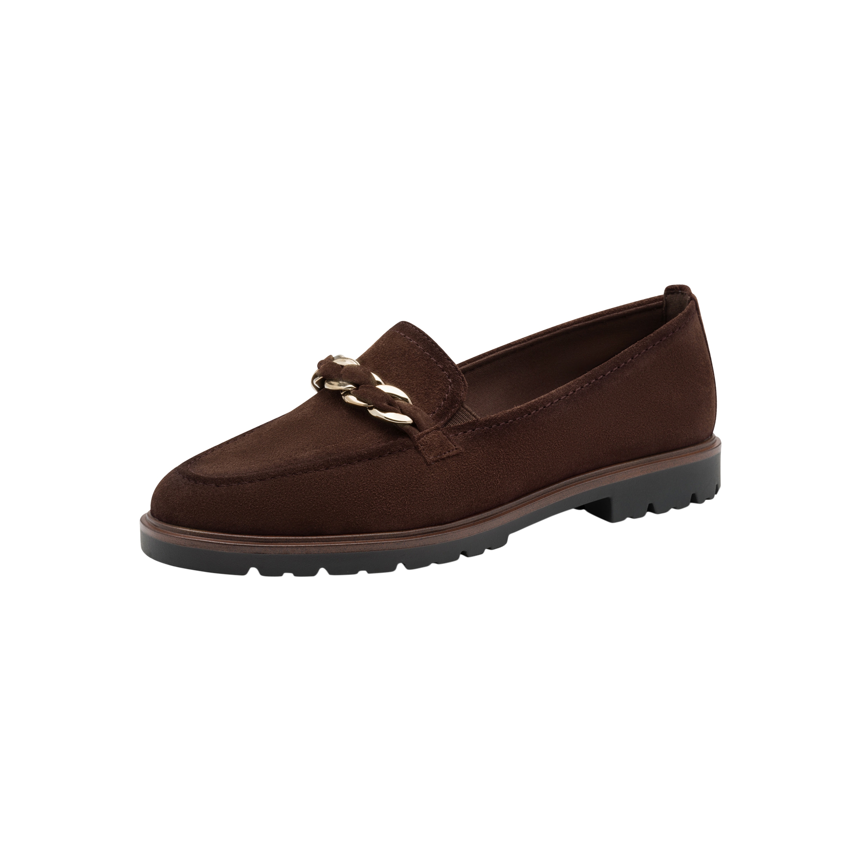 Leather moccasins TAMARIS Brown