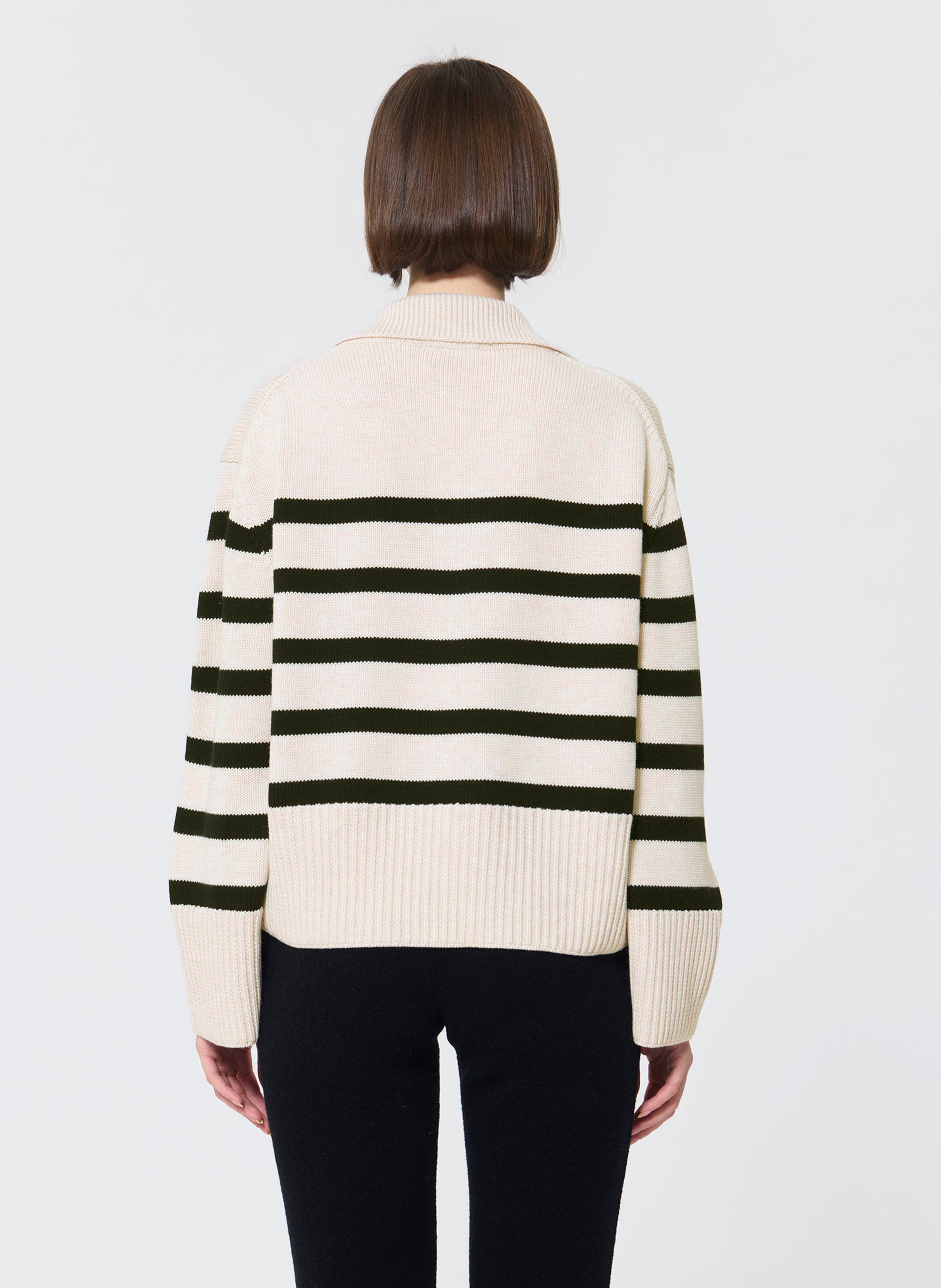 Pull col V  TARA JARMON Beige