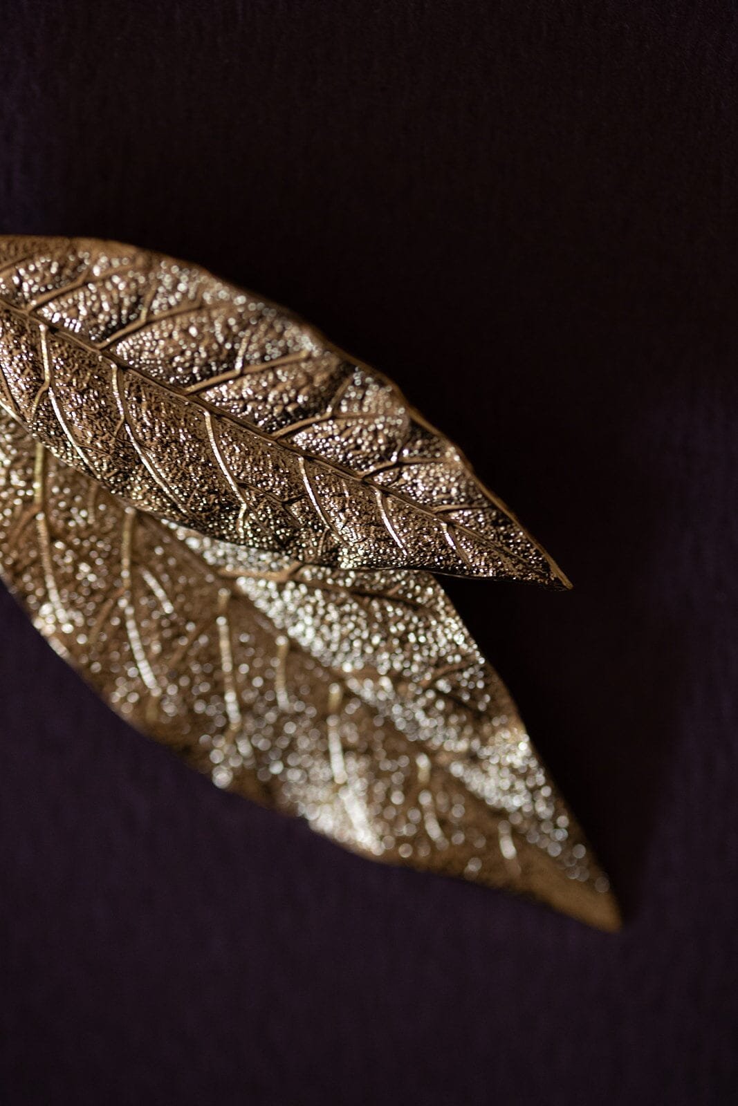 Maxi gold-plated leaf hair clip MONSIEUR SIMONE Golden