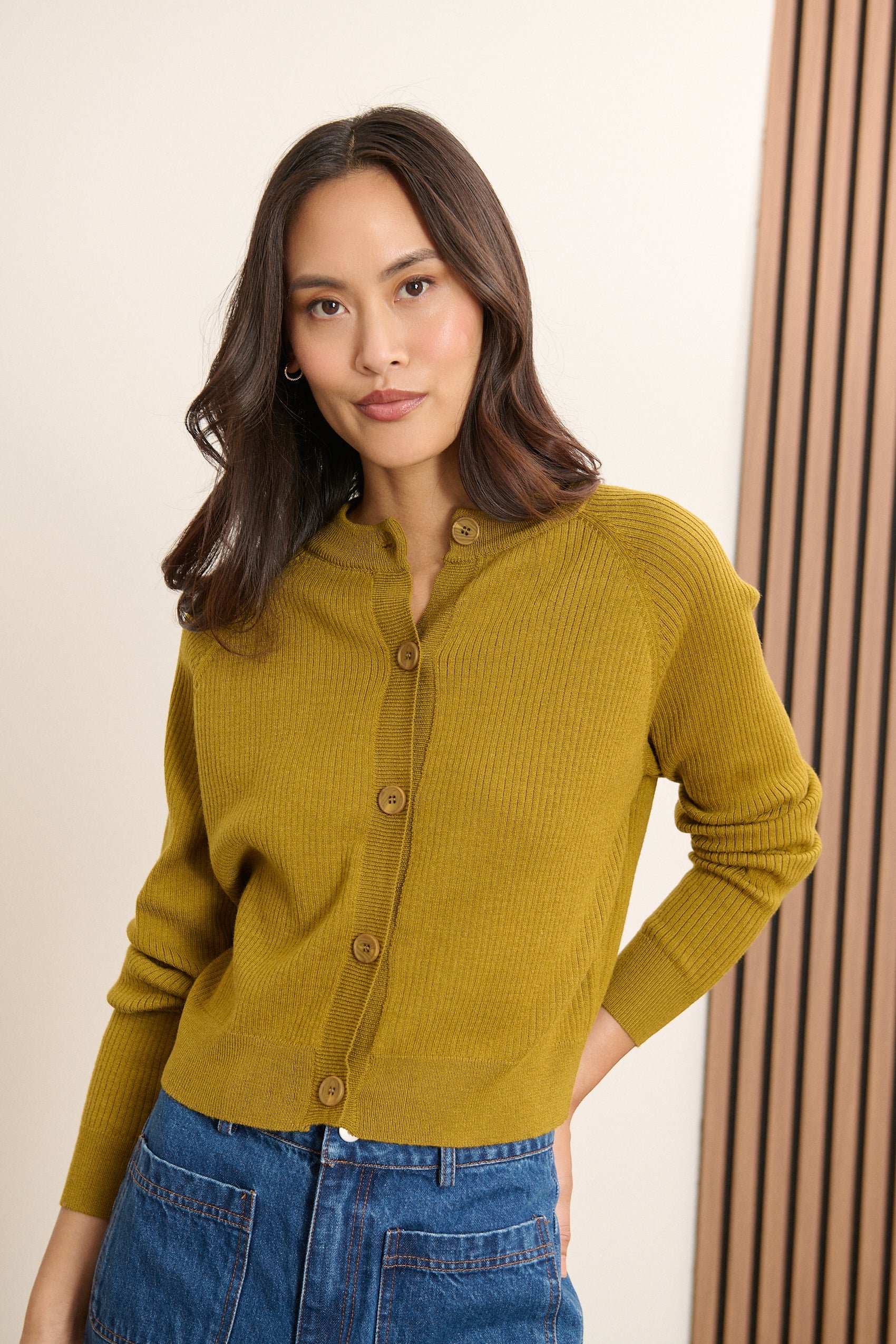 Long-sleeved button-up cardigan GARANCE PARIS Green