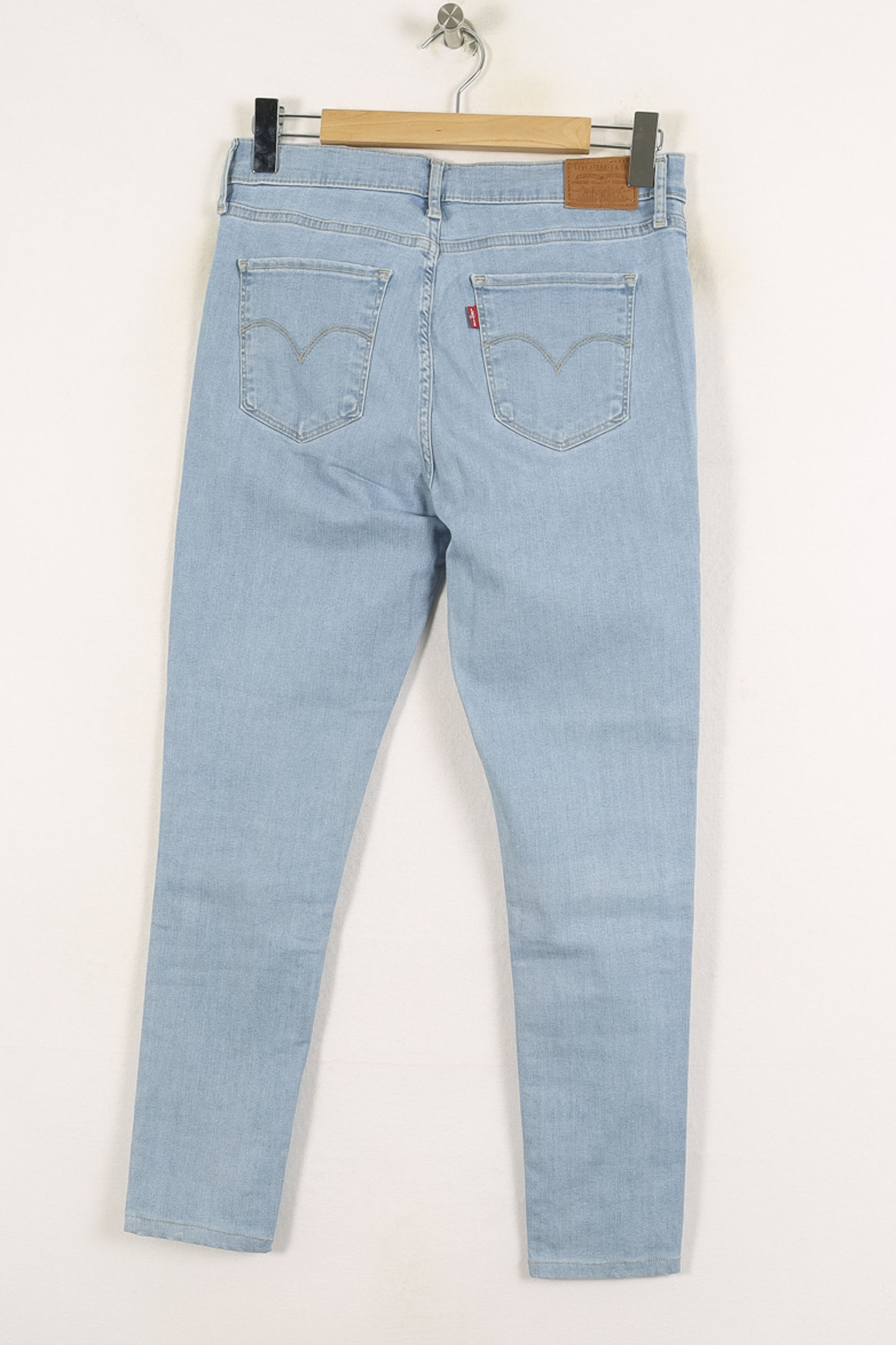 Cropped slim jeans with studs Blue