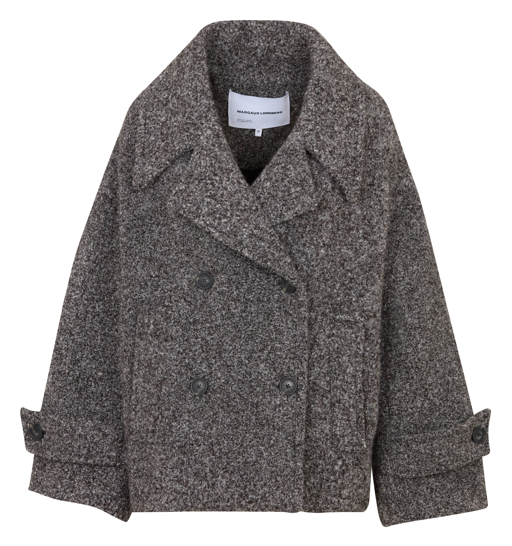 Cropped wool-blend coat MARGAUX LONNBERG Silver