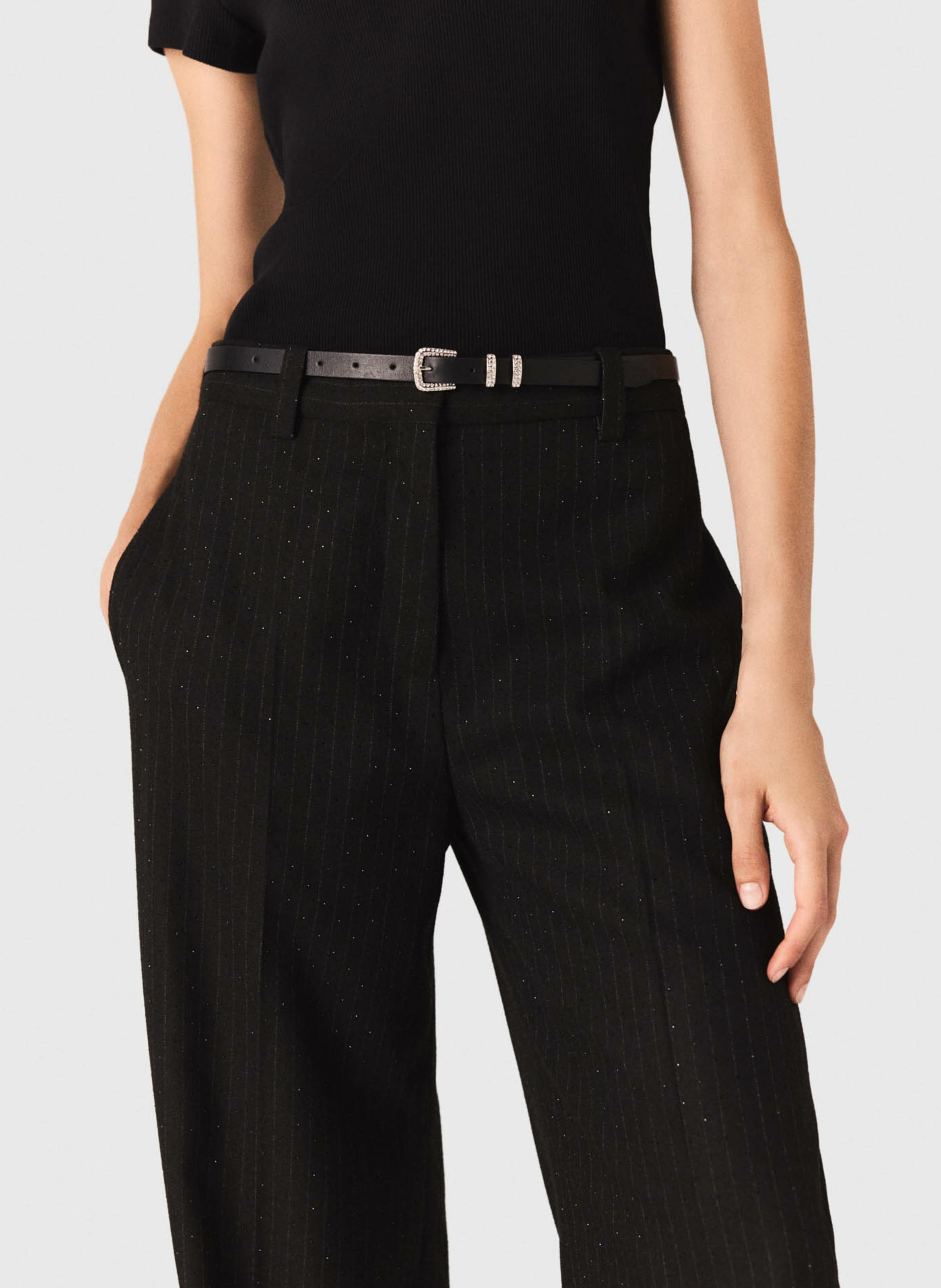 Low-cut loose-fit dress MAJE Black