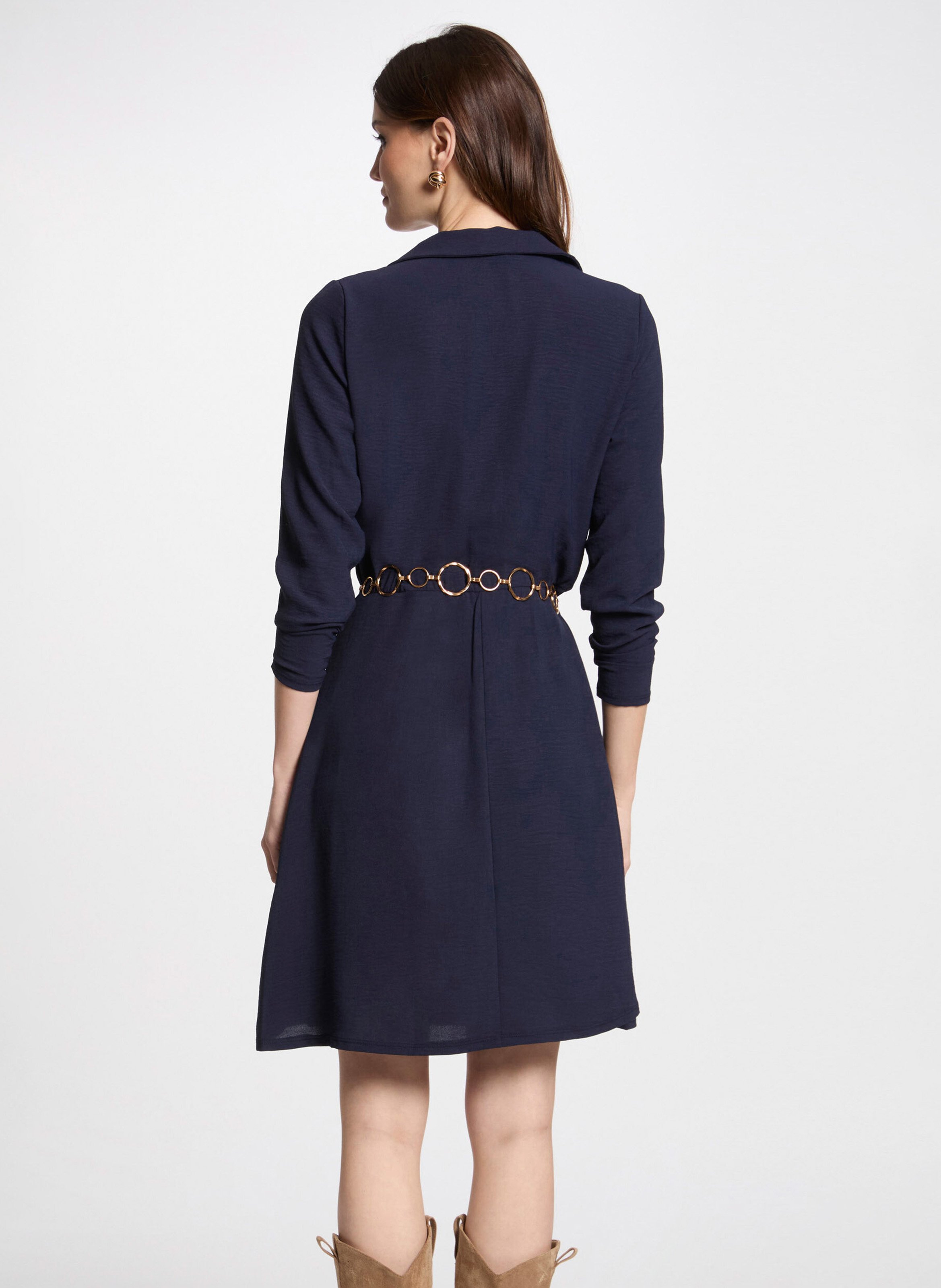 Robe courte col polo MORGAN Bleu