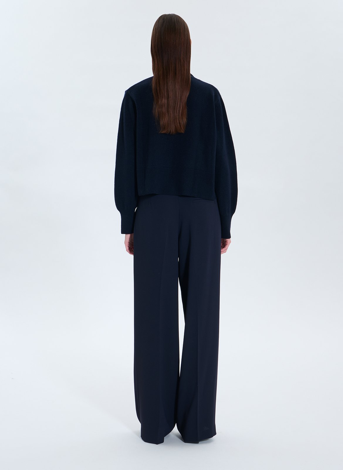 Cardigand col V en laine ZAPA Bleu