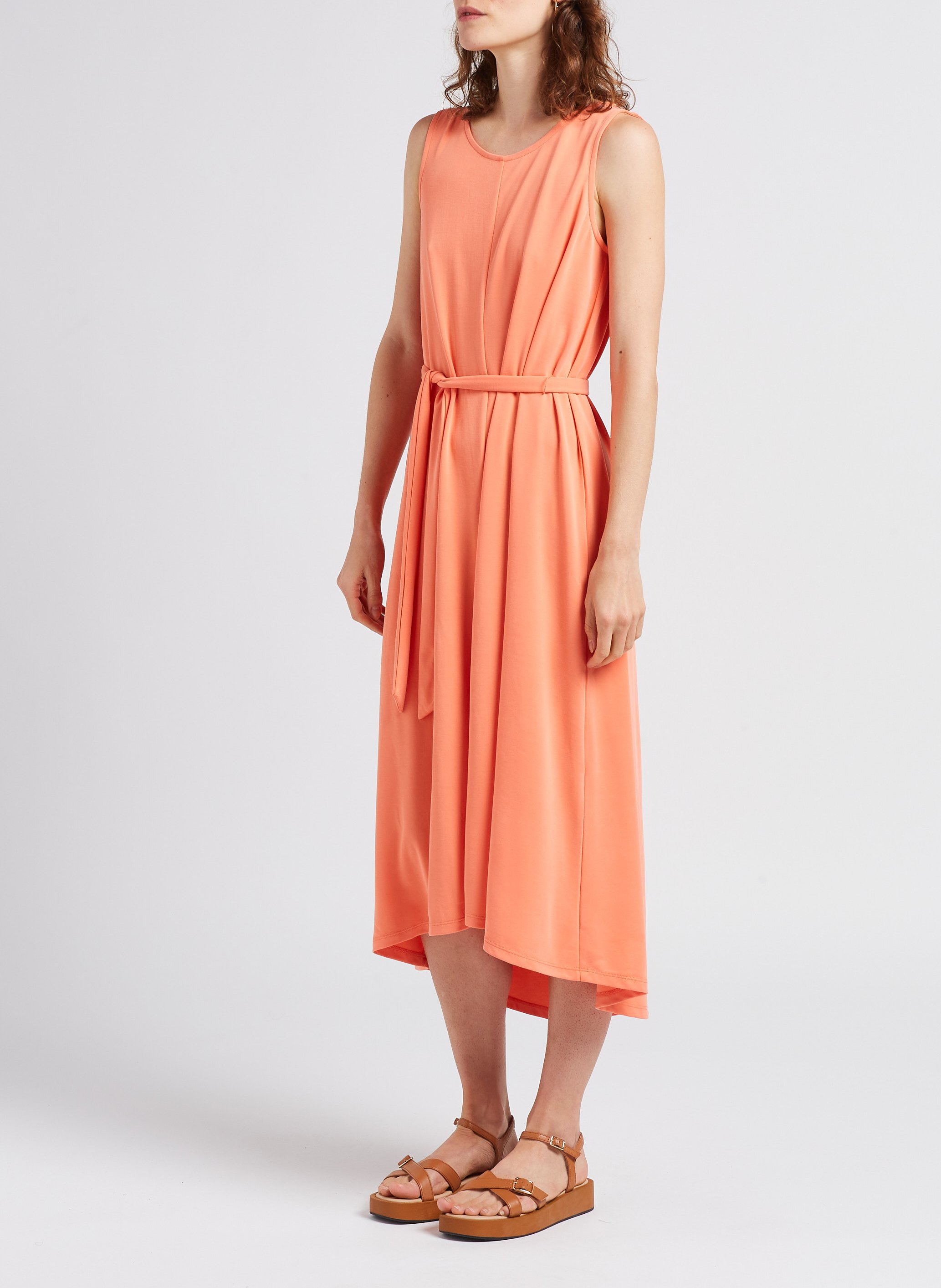 Robe col rond droite  MOSS COPENHAGEN Orange