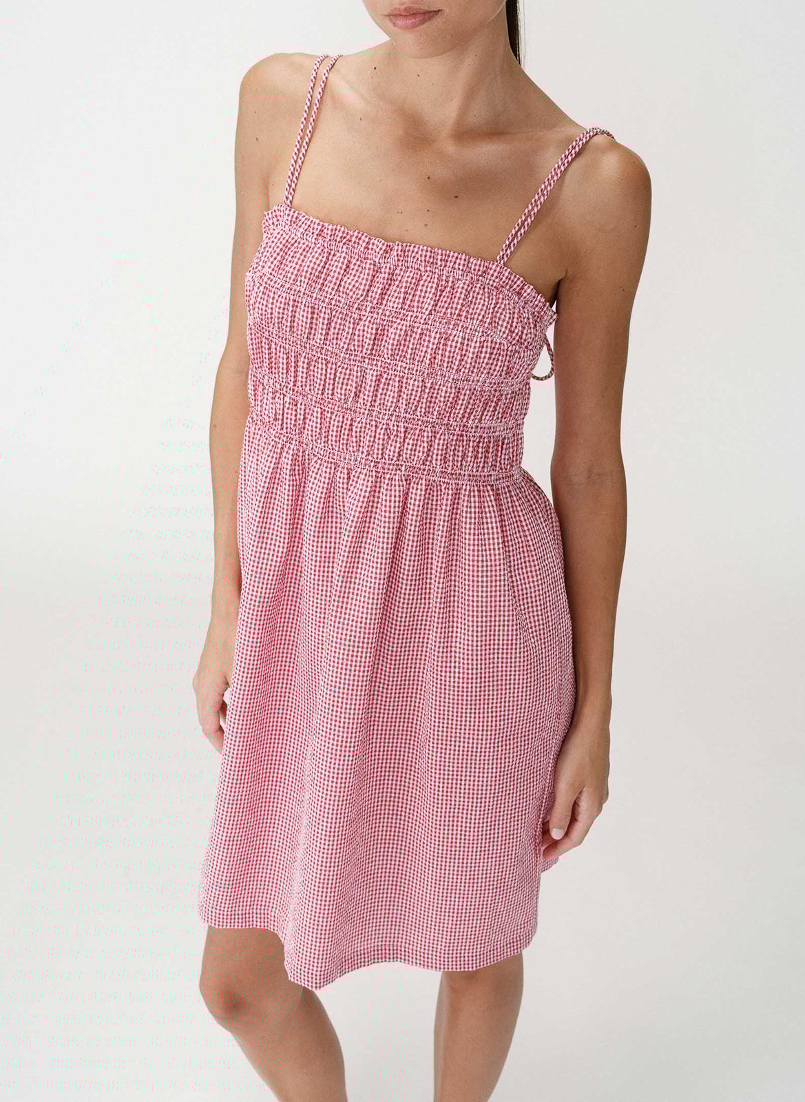 Robe courte col carré GRACE ET MILA Rouge