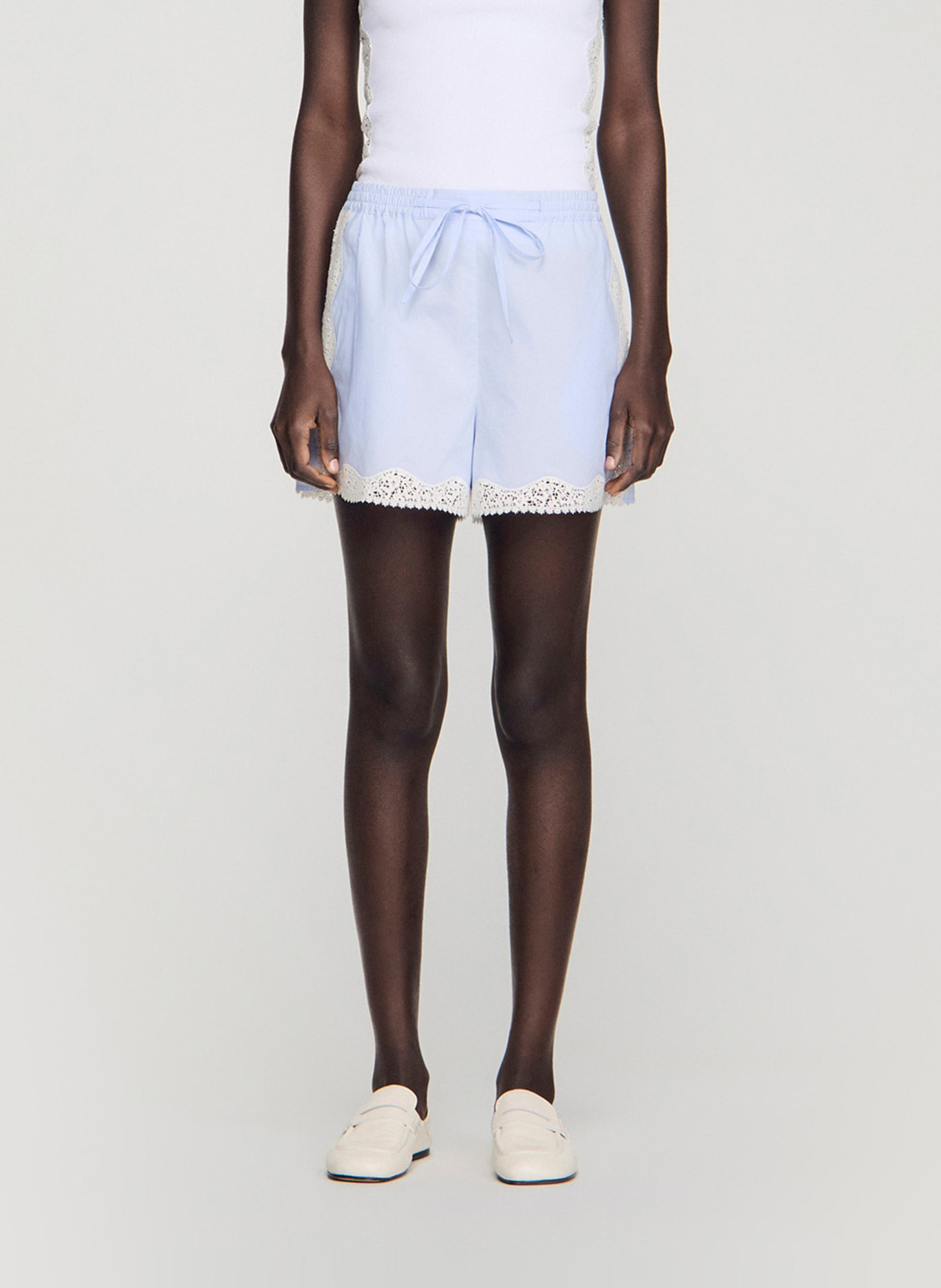 Cotton shorts SANDRO Blue