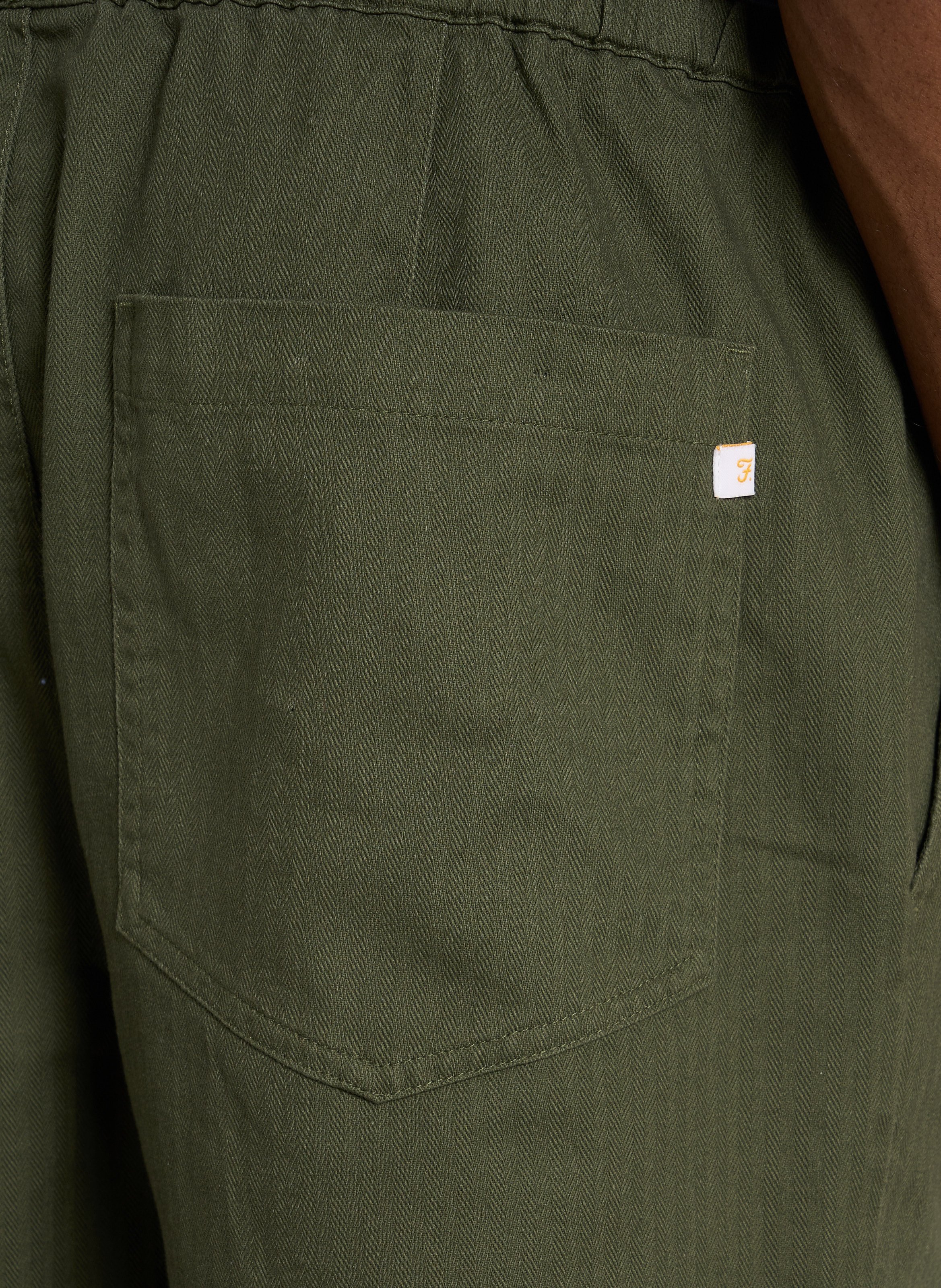 Short droit en coton FARAH Vert