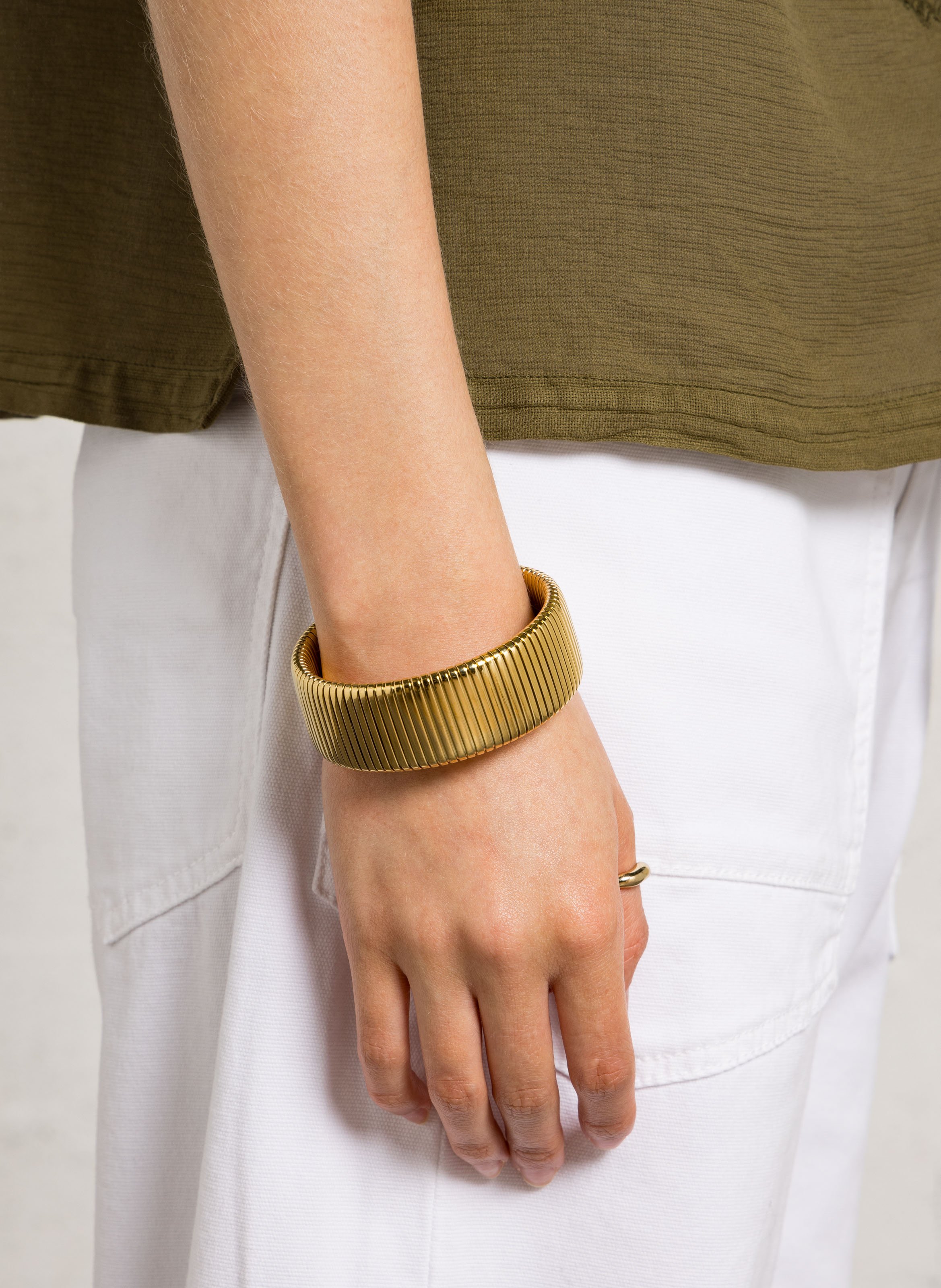 Bracelet en acier AU PRINTEMPS PARIS Doré