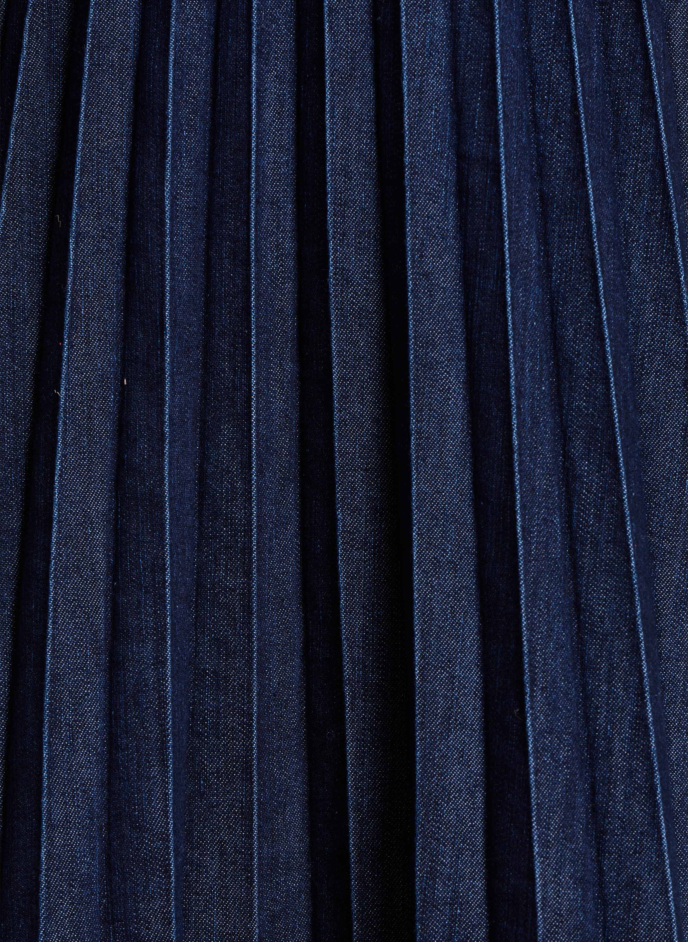 Ausgestellter Midirock aus Baumwoll-Mix LA FEE MARABOUTEE Blau