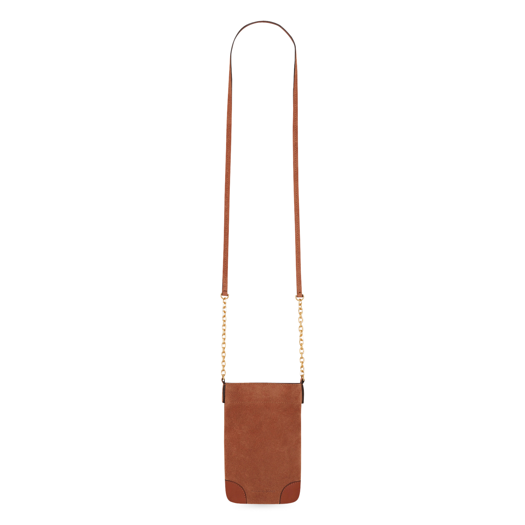 Handytasche aus Veloursleder GERARD DAREL Braun