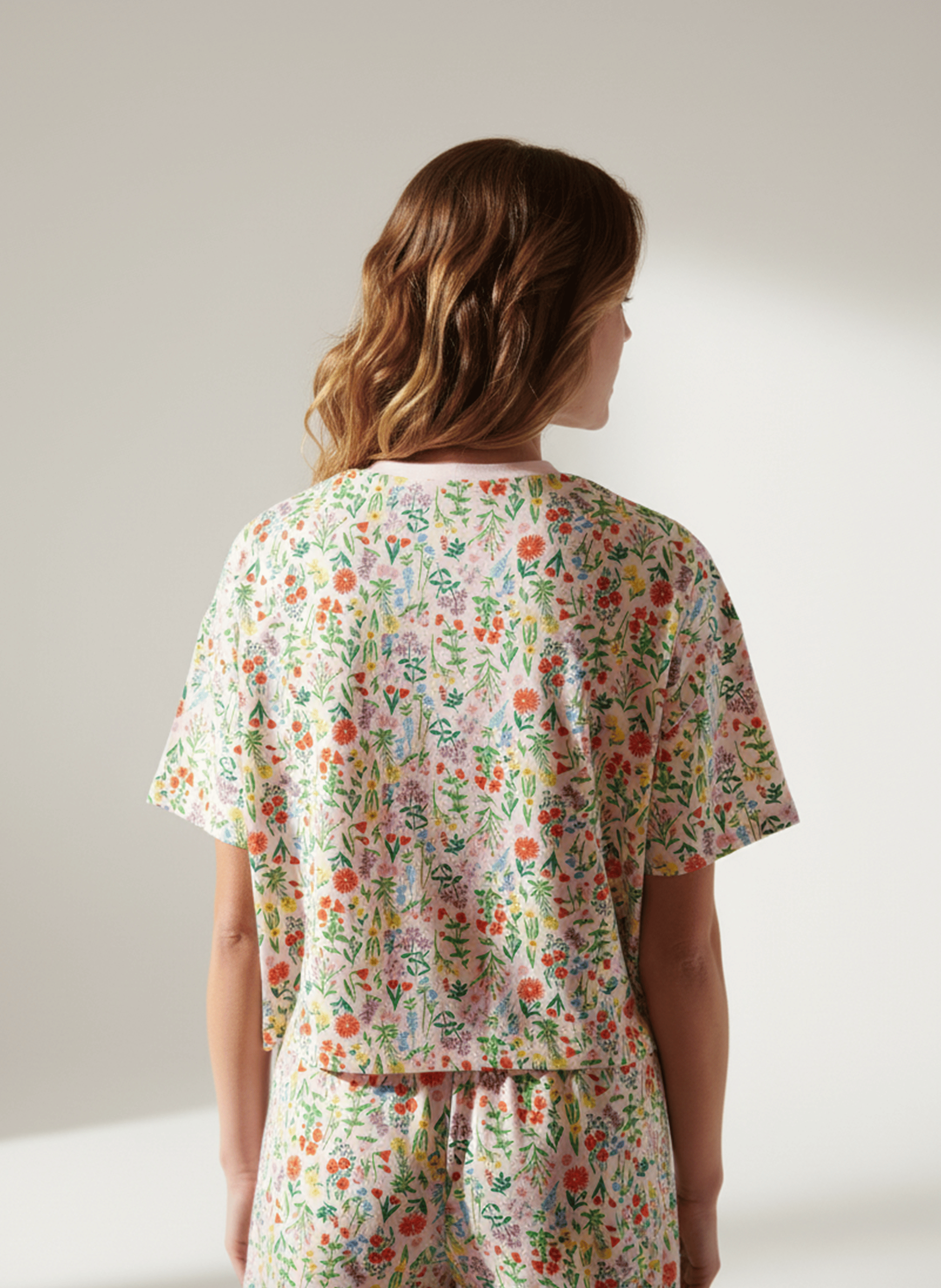 Pyjama long imprimé en coton bio WE ARE JOLIES Blanc