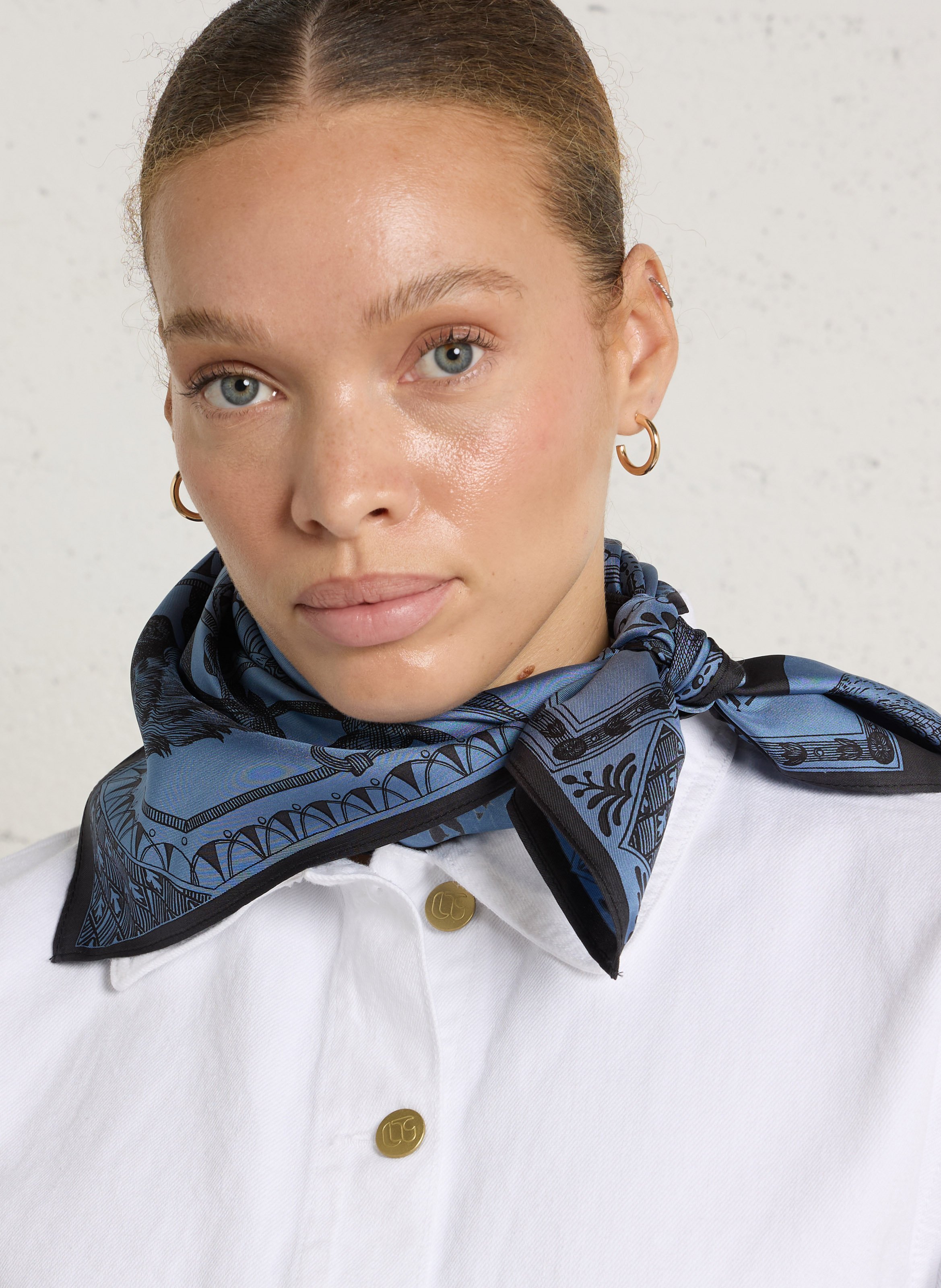 Kassaway - Seidenfoulard INOUI EDITIONS Blau
