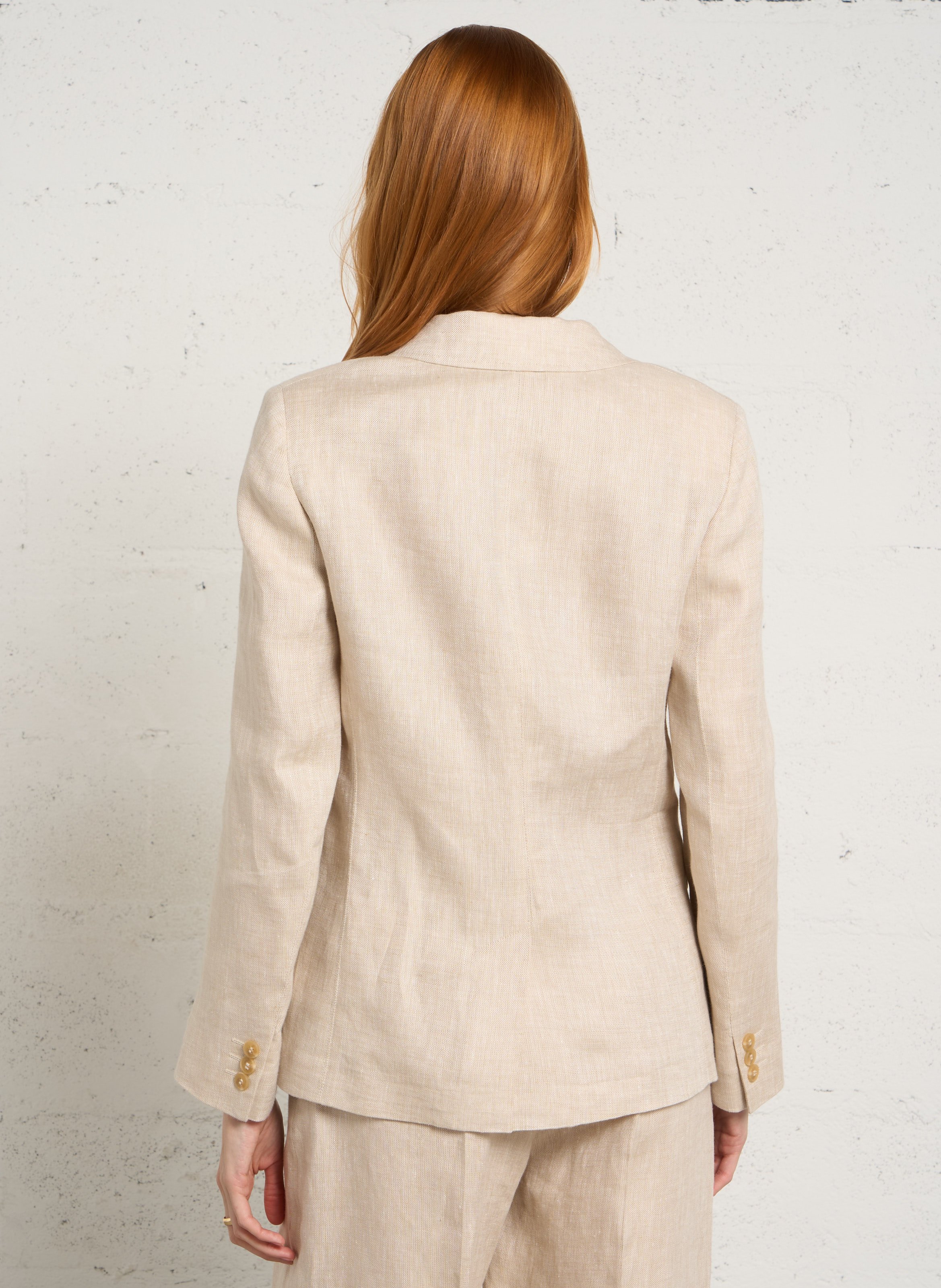 Linen suit jacket MAX MARA WEEK END Beige