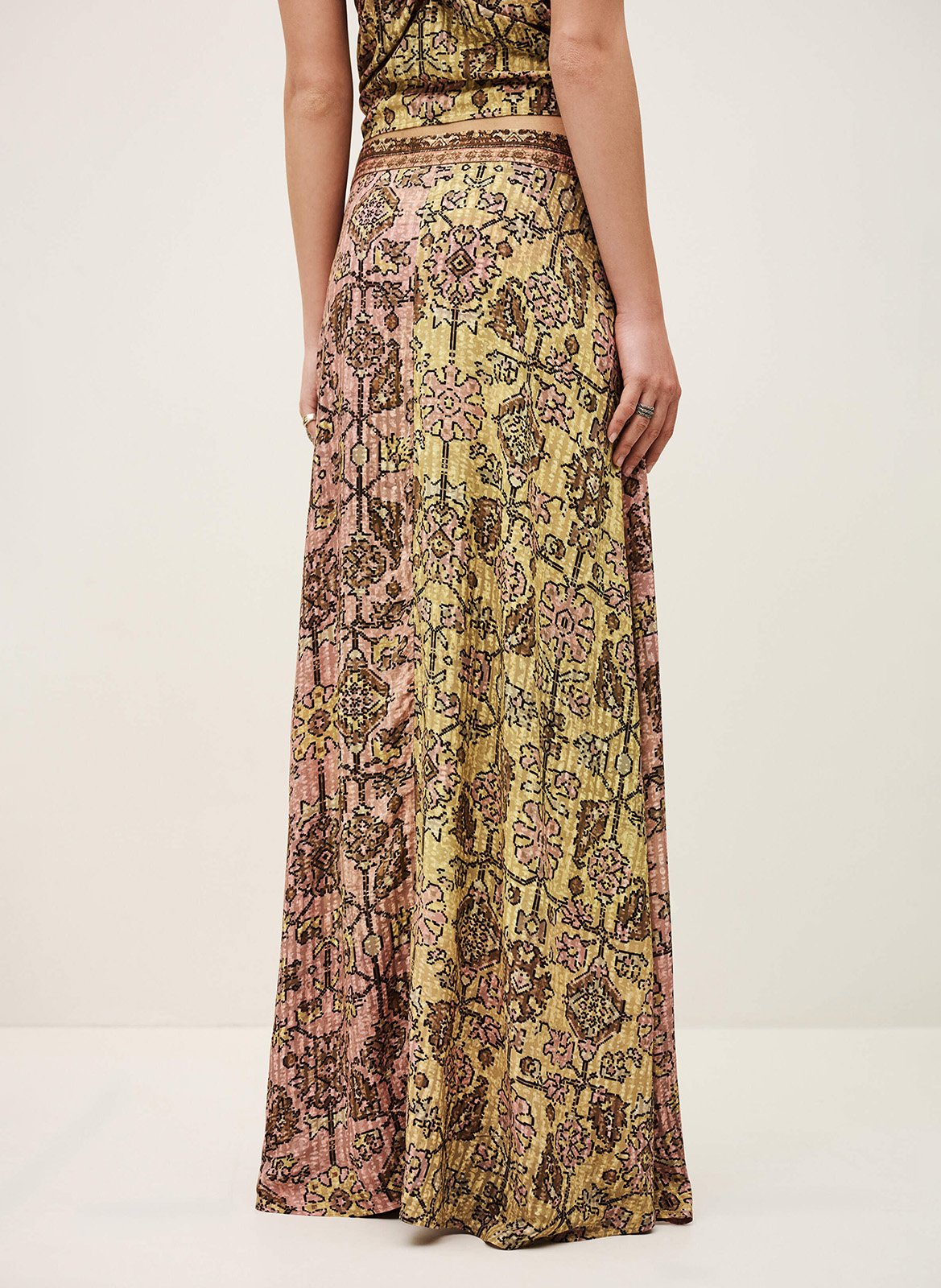 Long flowing printed skirt BA&SH Yellow