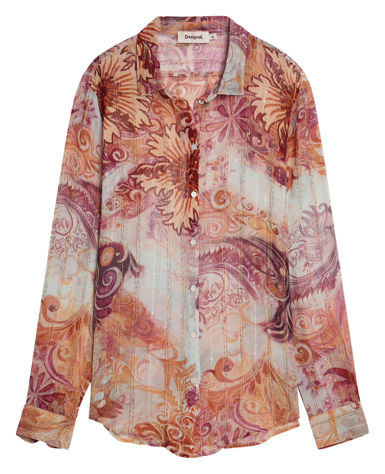 Chemise droite imprimée DESIGUAL Rouge