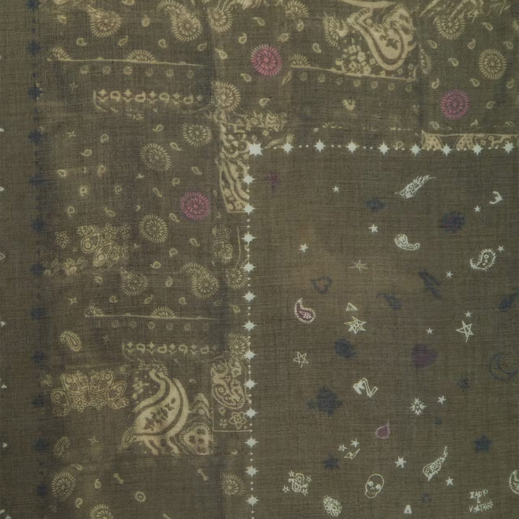 Foulard imprimé bandana ZADIG&VOLTAIRE Vert