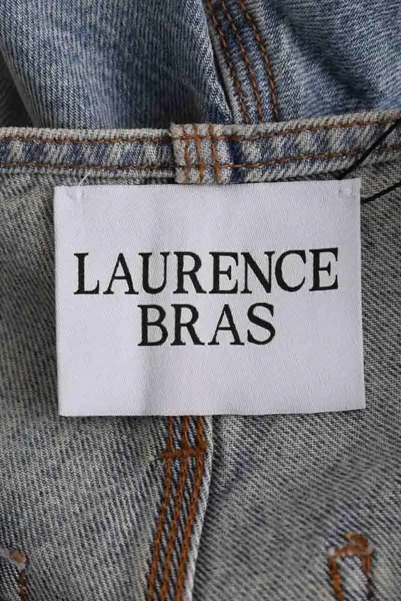 Straight cotton-blend pants LAURENCE BRAS - Seconde Main Blue