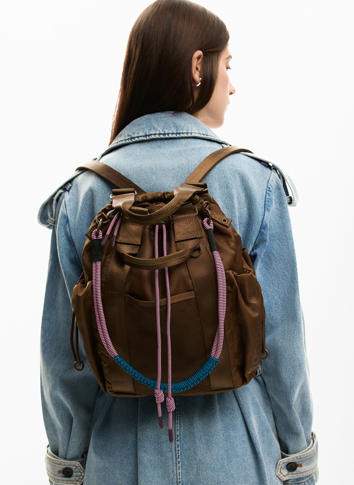 Sac à dos multiposition DESIGUAL Marron