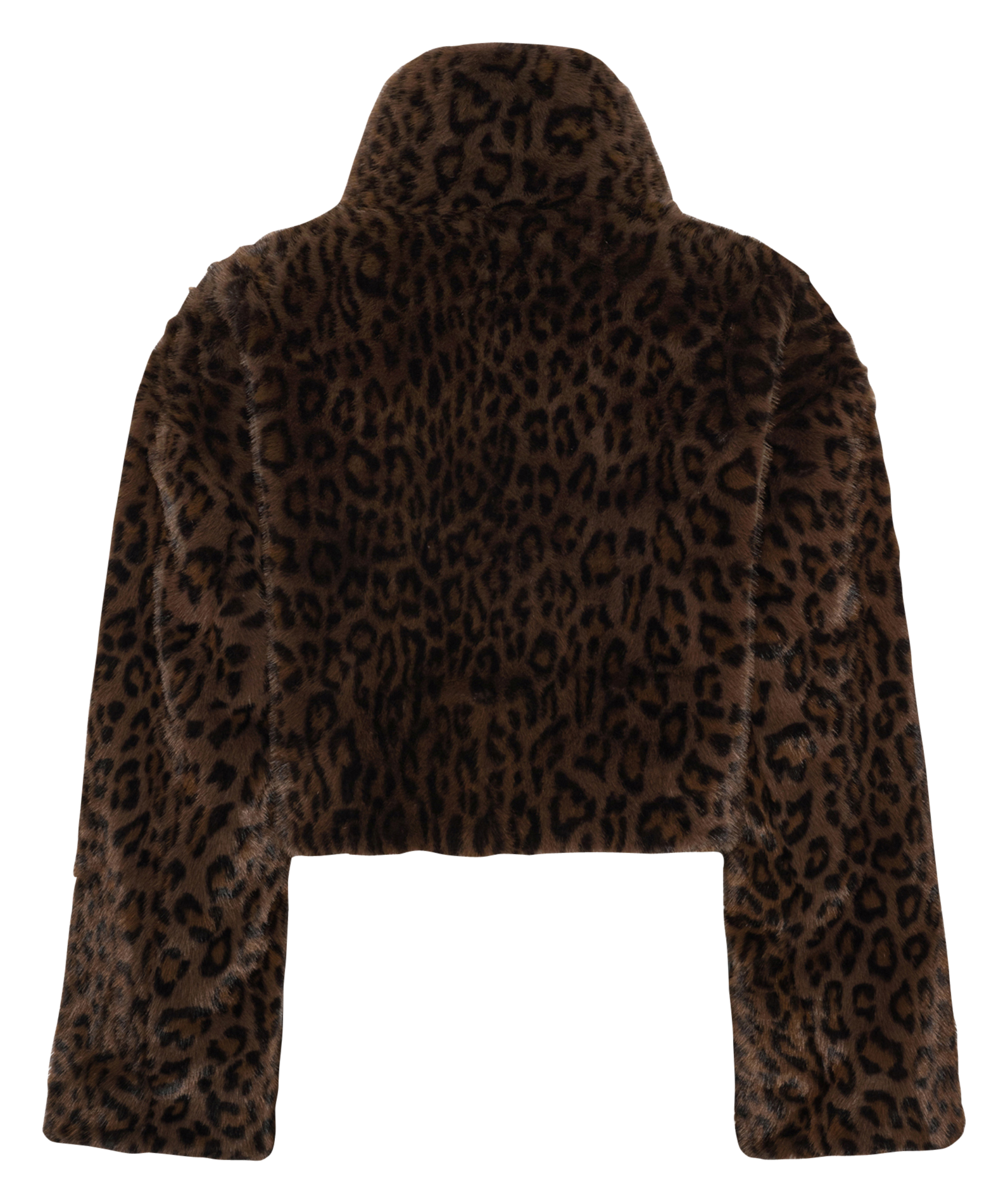 Veste courte en fourrure synthétique ROTATE Marron