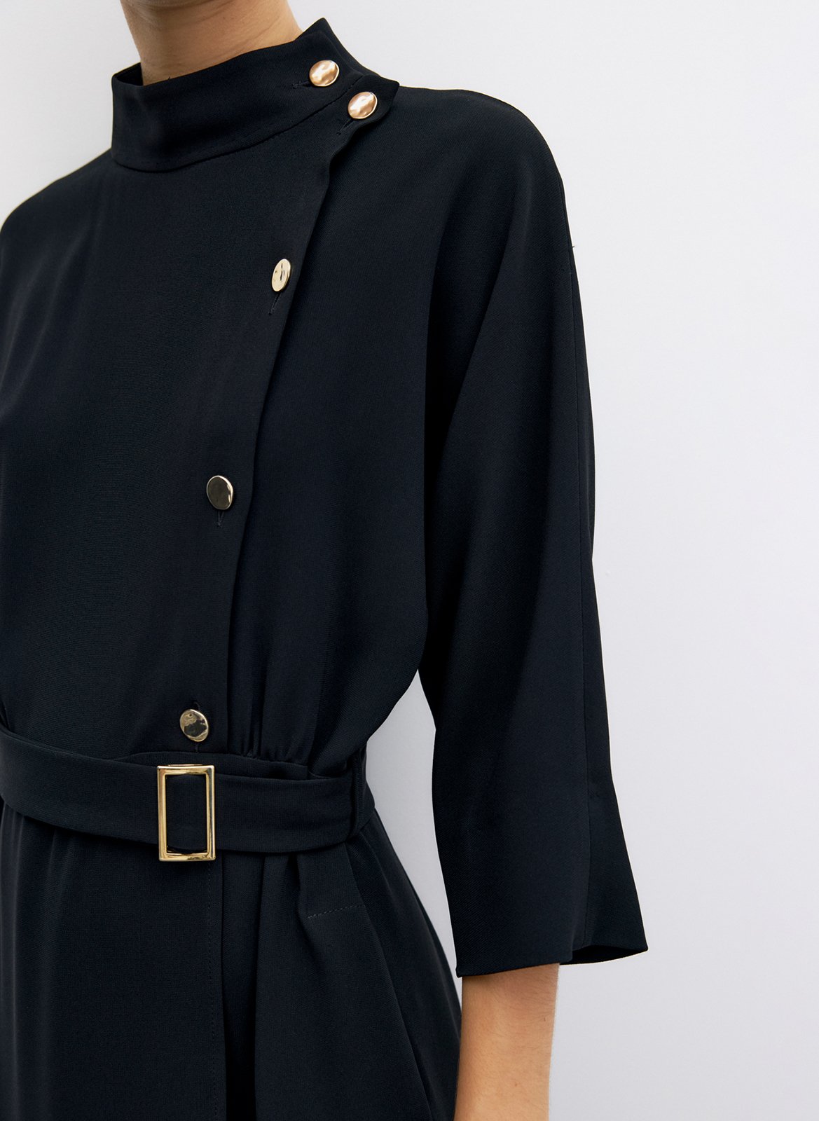Robe midi ceinturée unie GERARD DAREL Noir