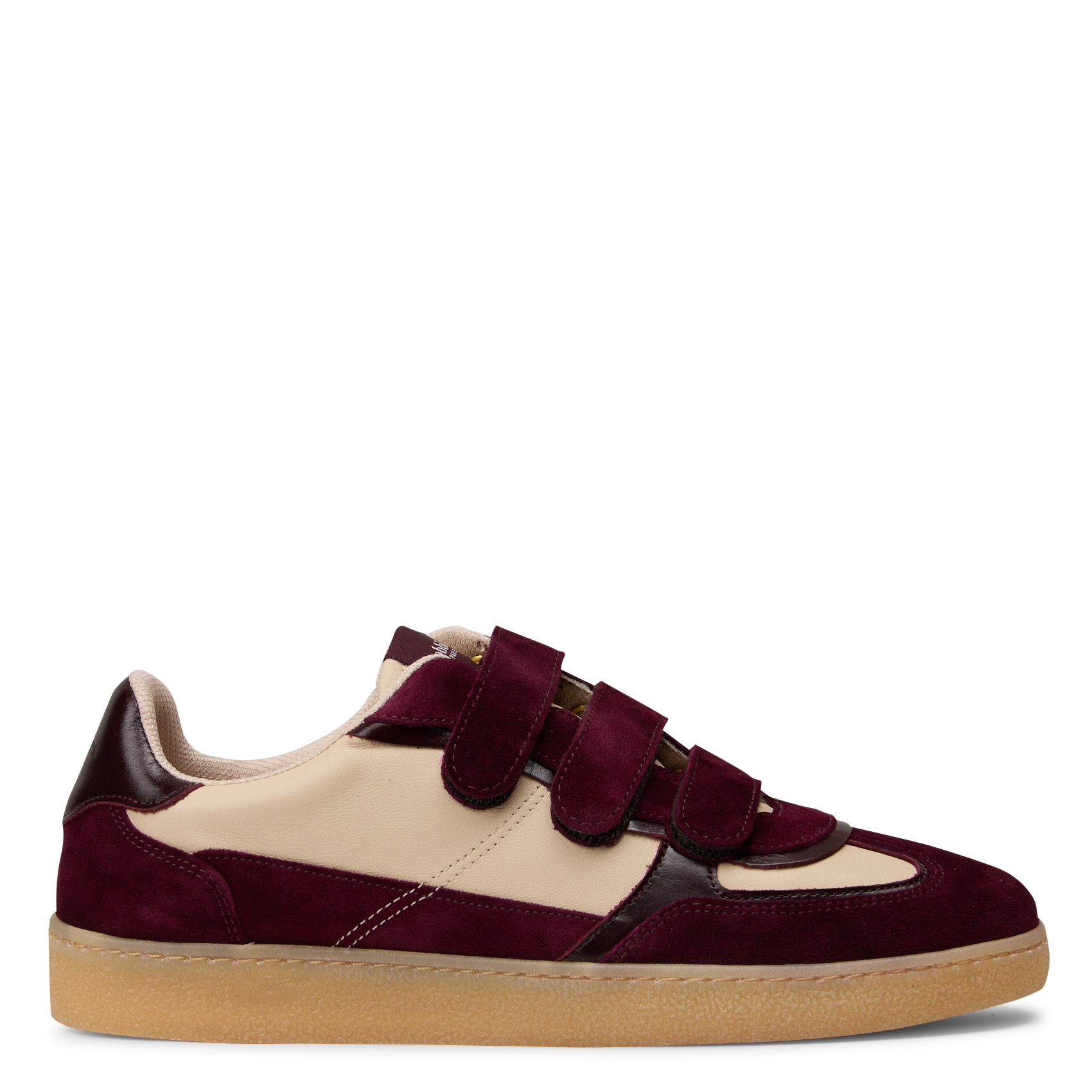 Sneaker mit Klettverschluss aus Lammleder BOBBIES Pflaume