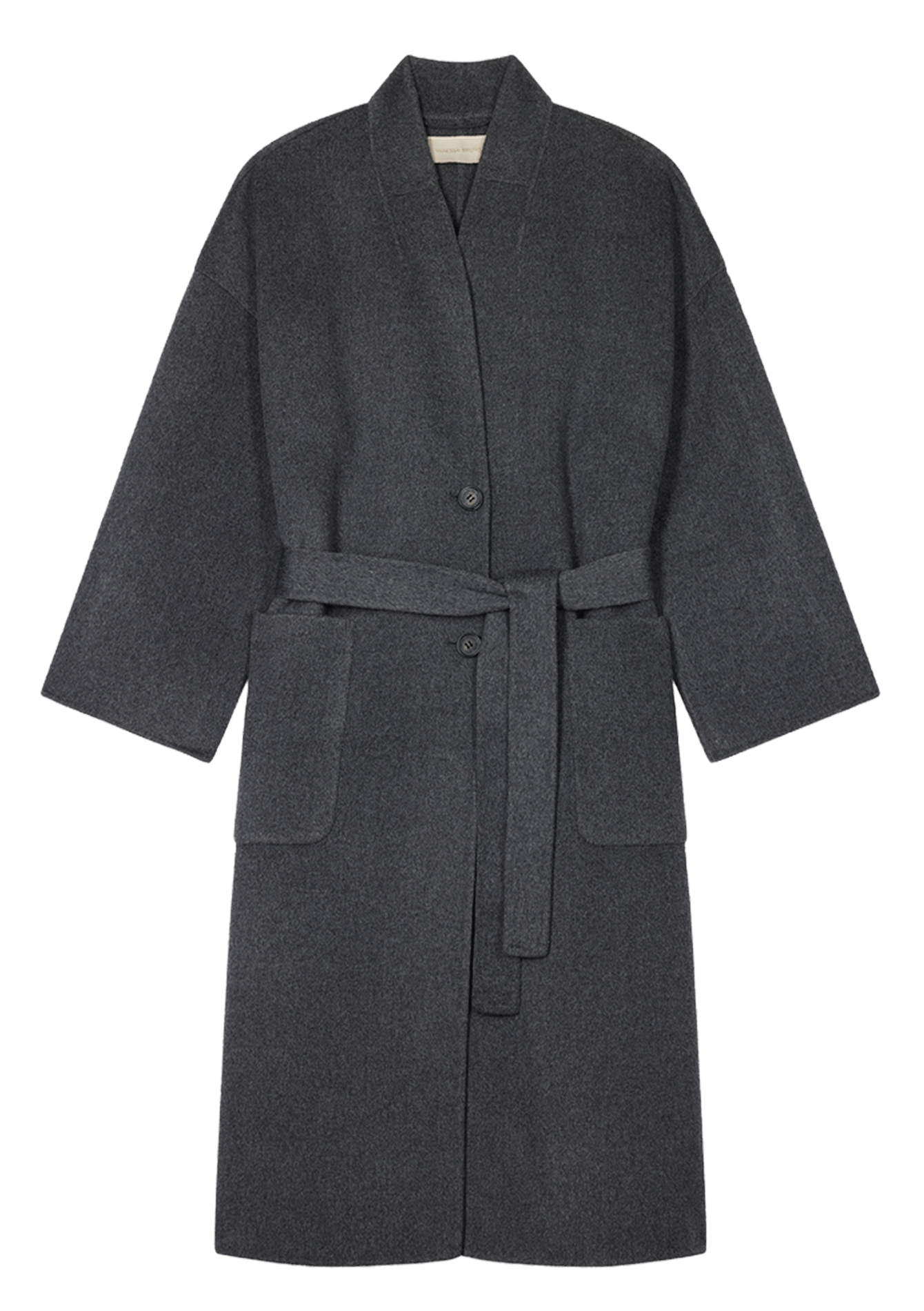 V-neck wool-blend coat VANESSA BRUNO Grey