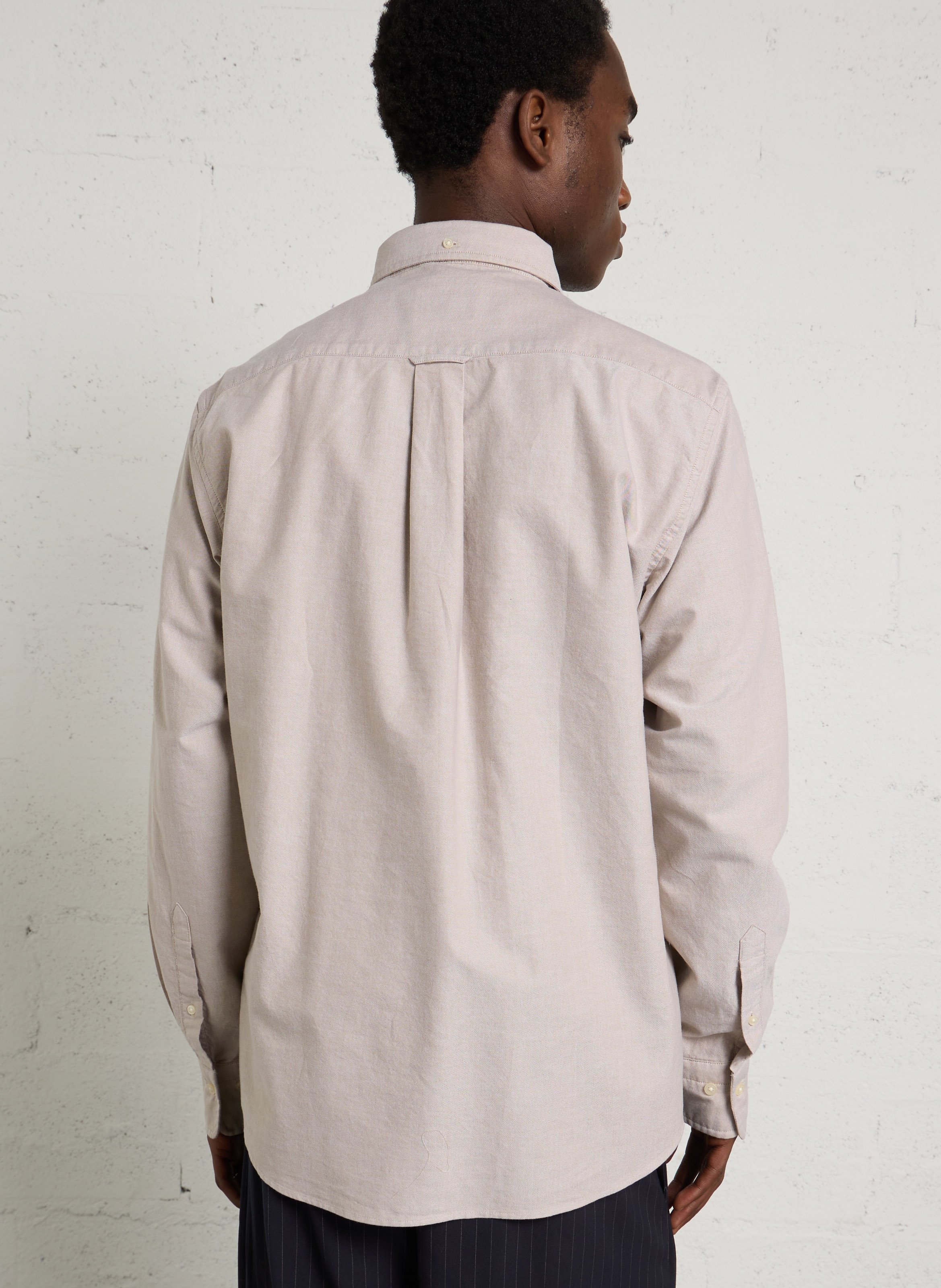 Cotton shirt with button-down collar GANT Beige
