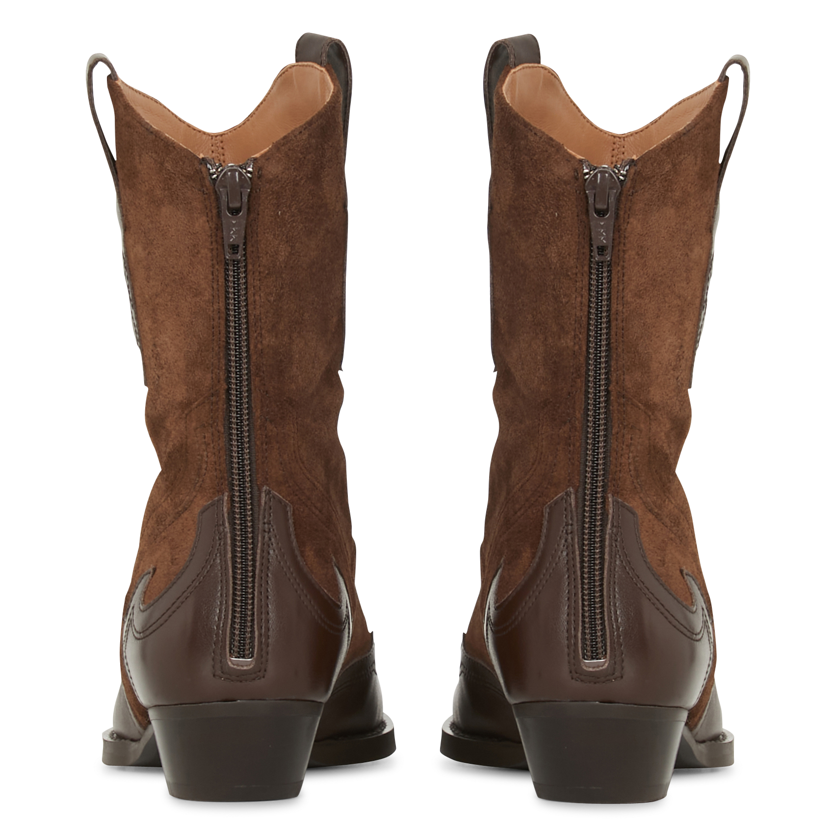 Bottines en cuir SOCQUE PARIS Marron