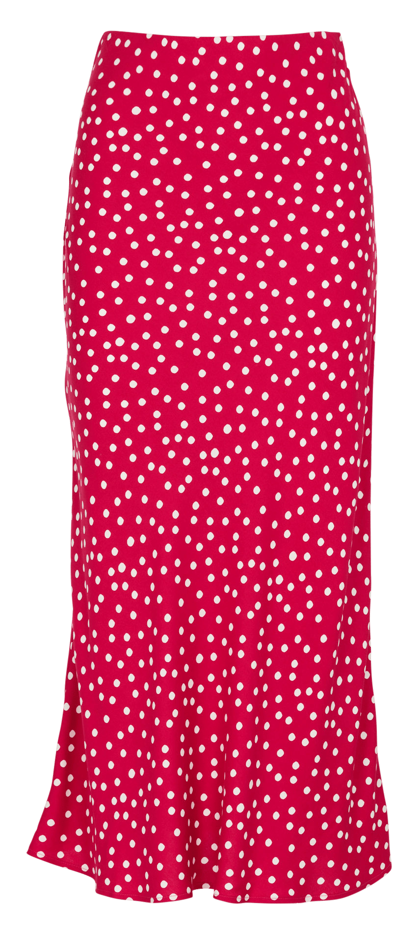 Jupe longue évasée à pois IKKS Rose