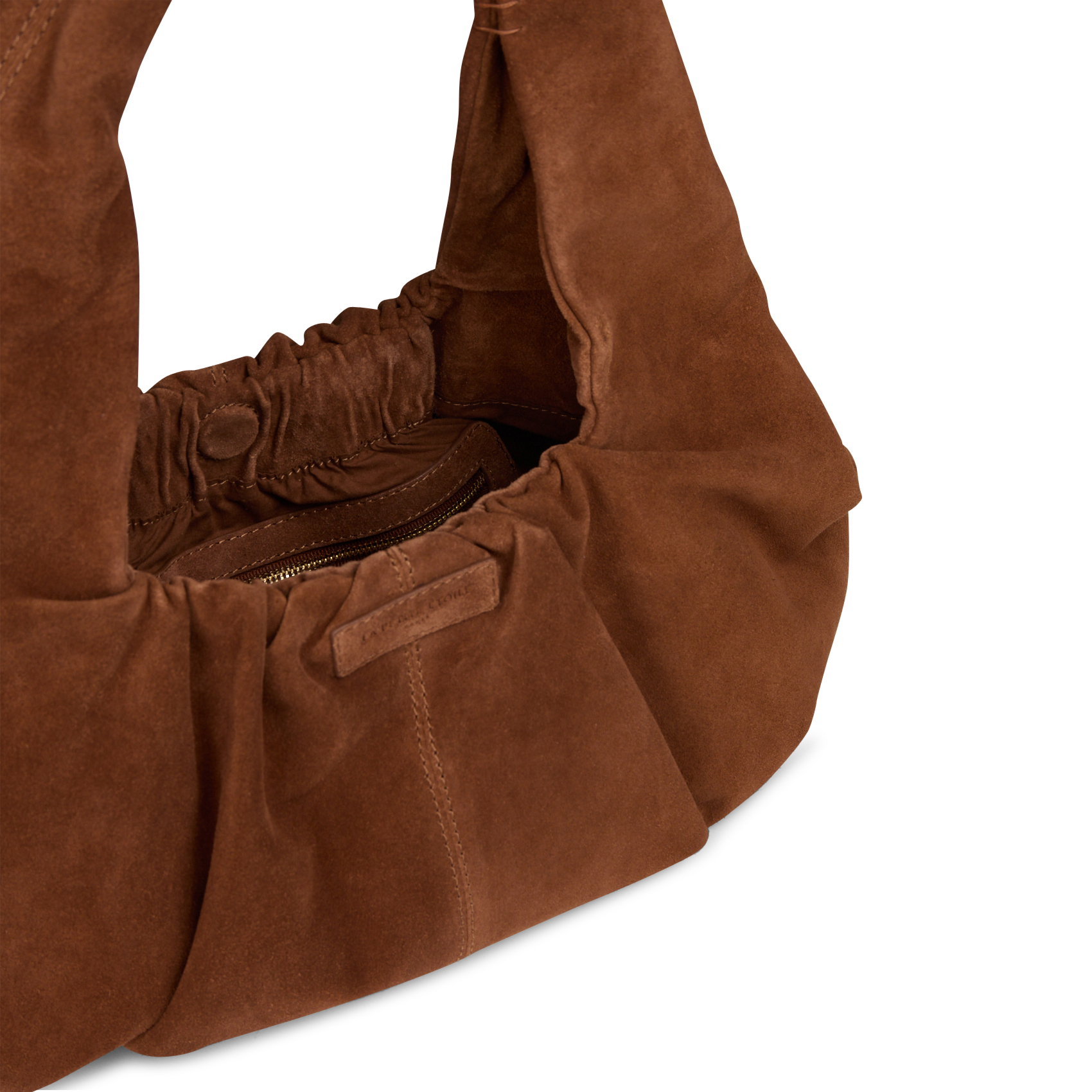 Sac hobo en cuir suède LA PETITE ETOILE Marron