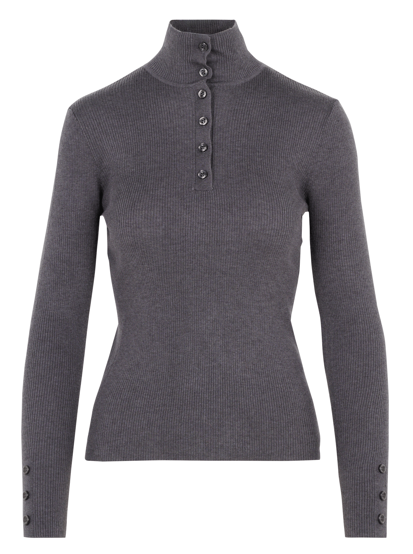 Pull cintré col montant boutonné MAISON 123