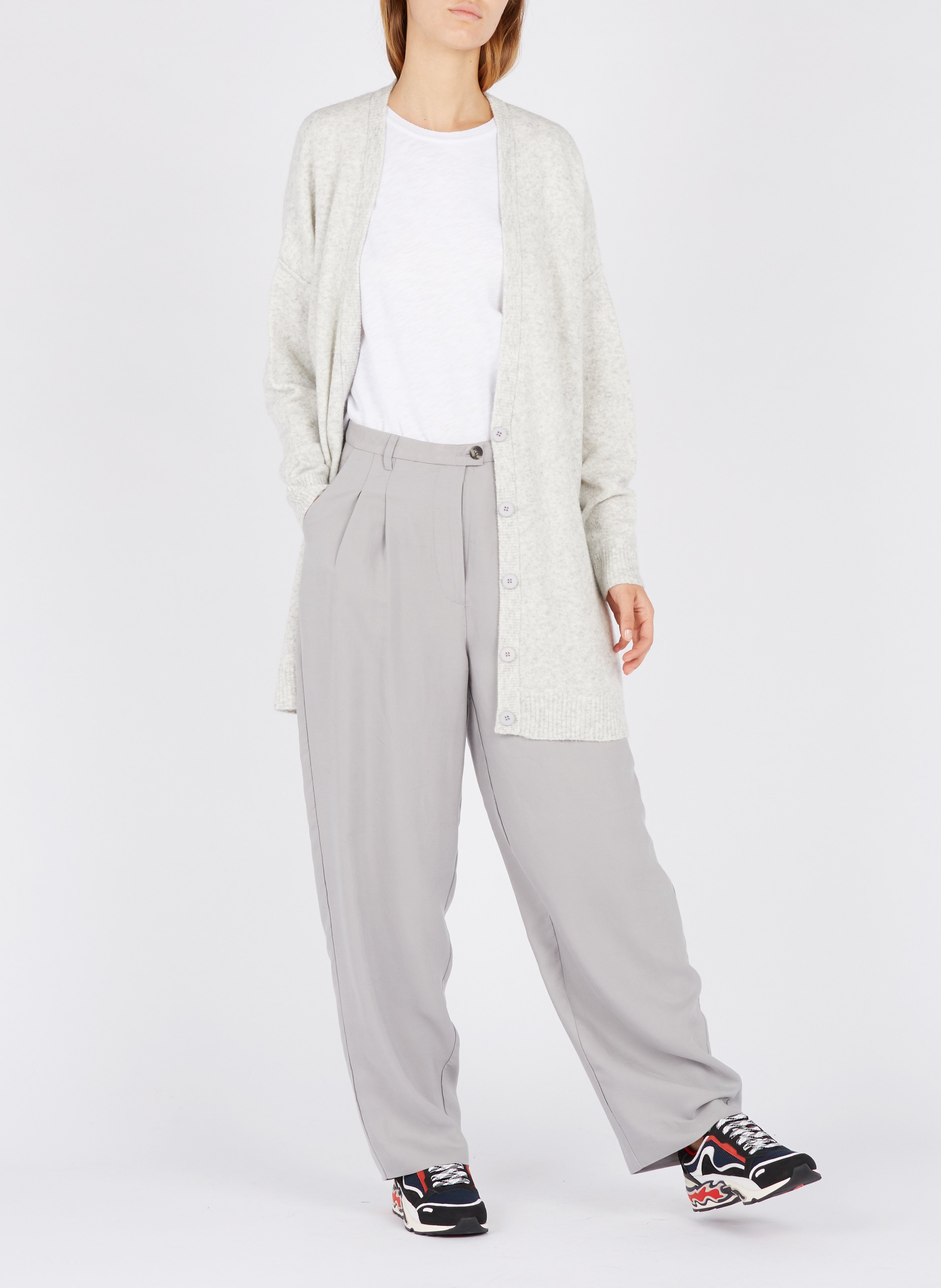 Tee-shirt col rond loose en coton AMERICAN VINTAGE Blanc