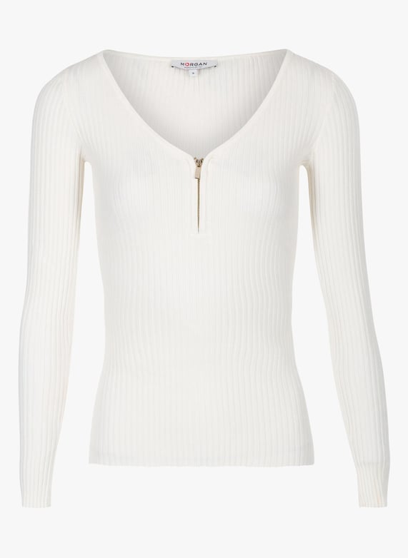 Pull en maille épaisse avec col zippé - Noir - FEMME | H&M FR Pull en maille épaisse avec col zippé - Noir - FEMME | H&M FR