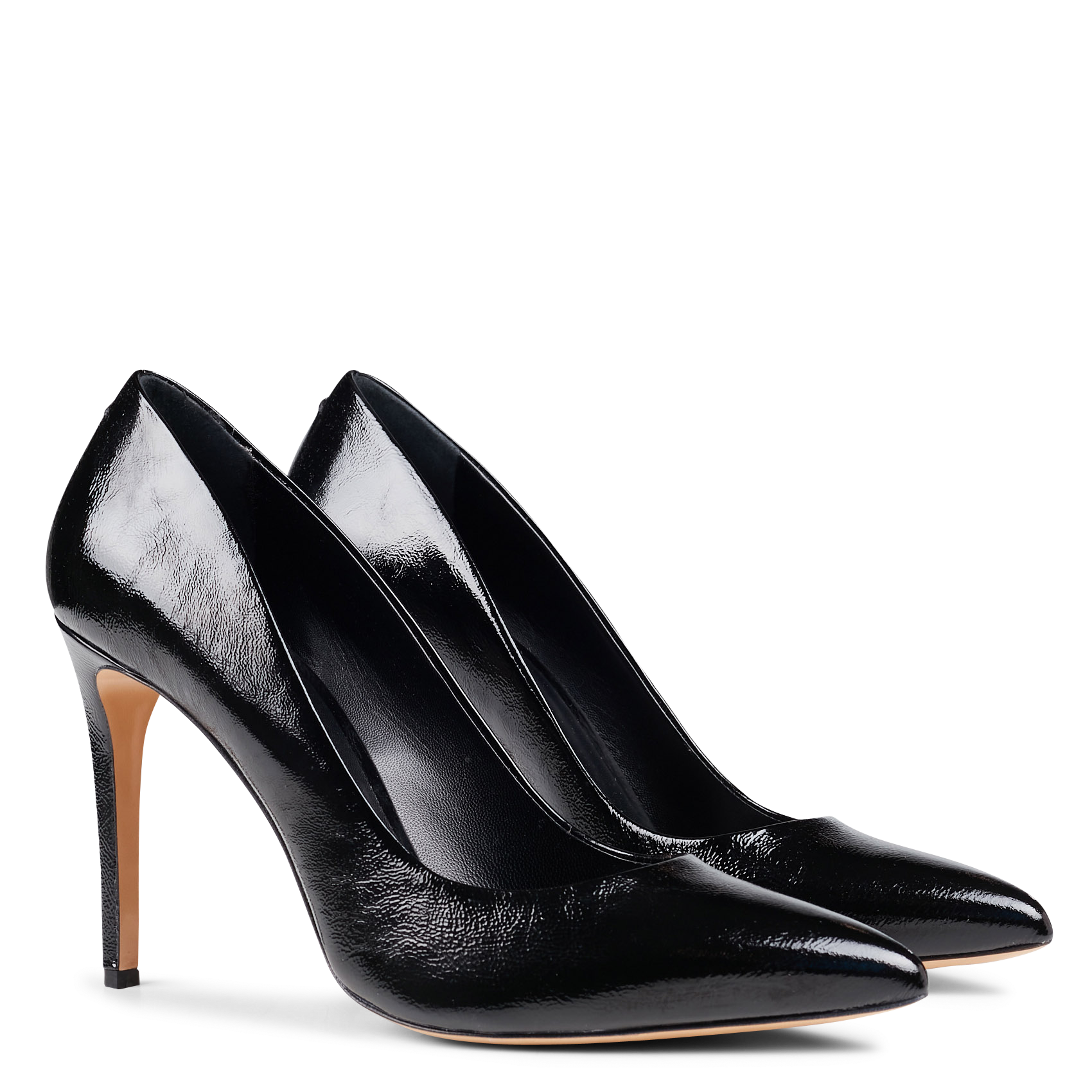 Lakleren Pumps Noir Mellow Yellow - Dames | Place des Tendances
