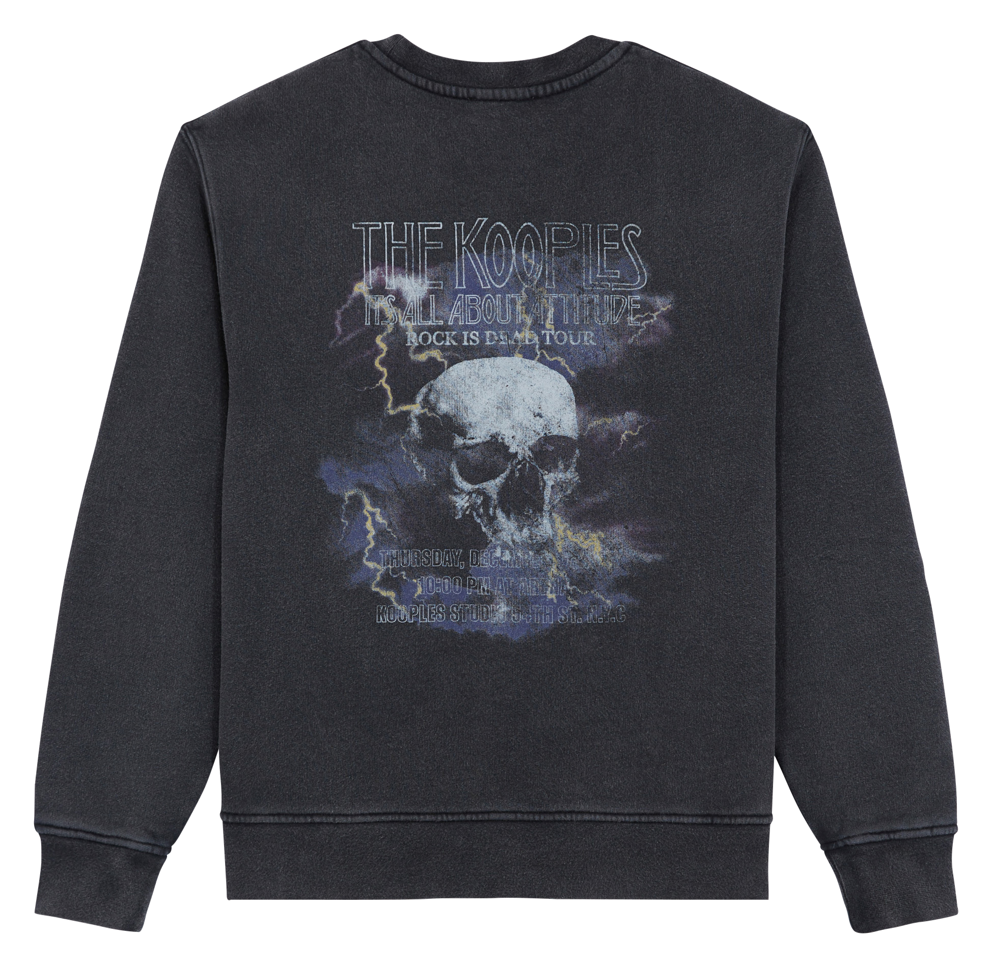 Printed faded cotton sweatshirt THE KOOPLES Blue